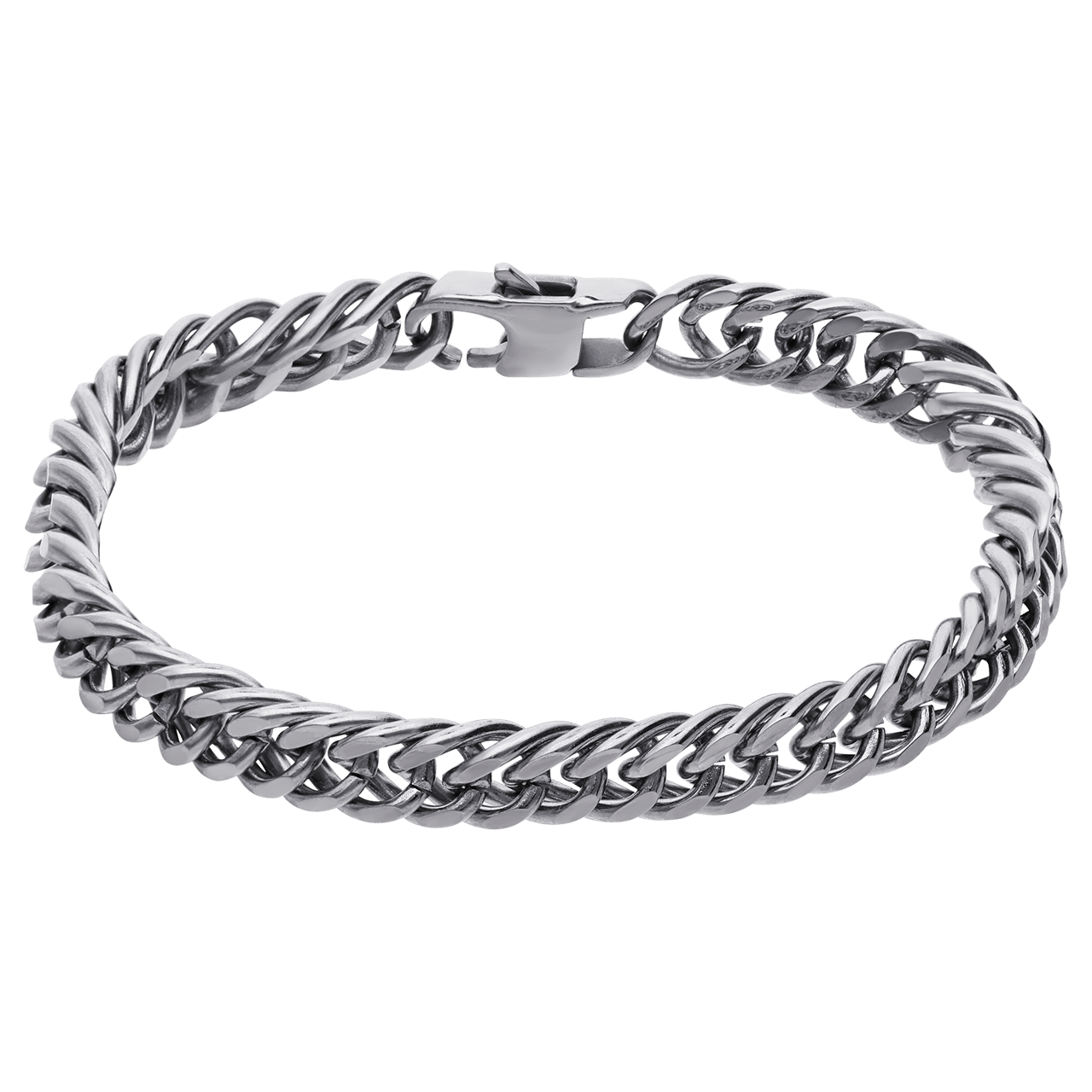 Stainless steel herenarmband gourmetschakel