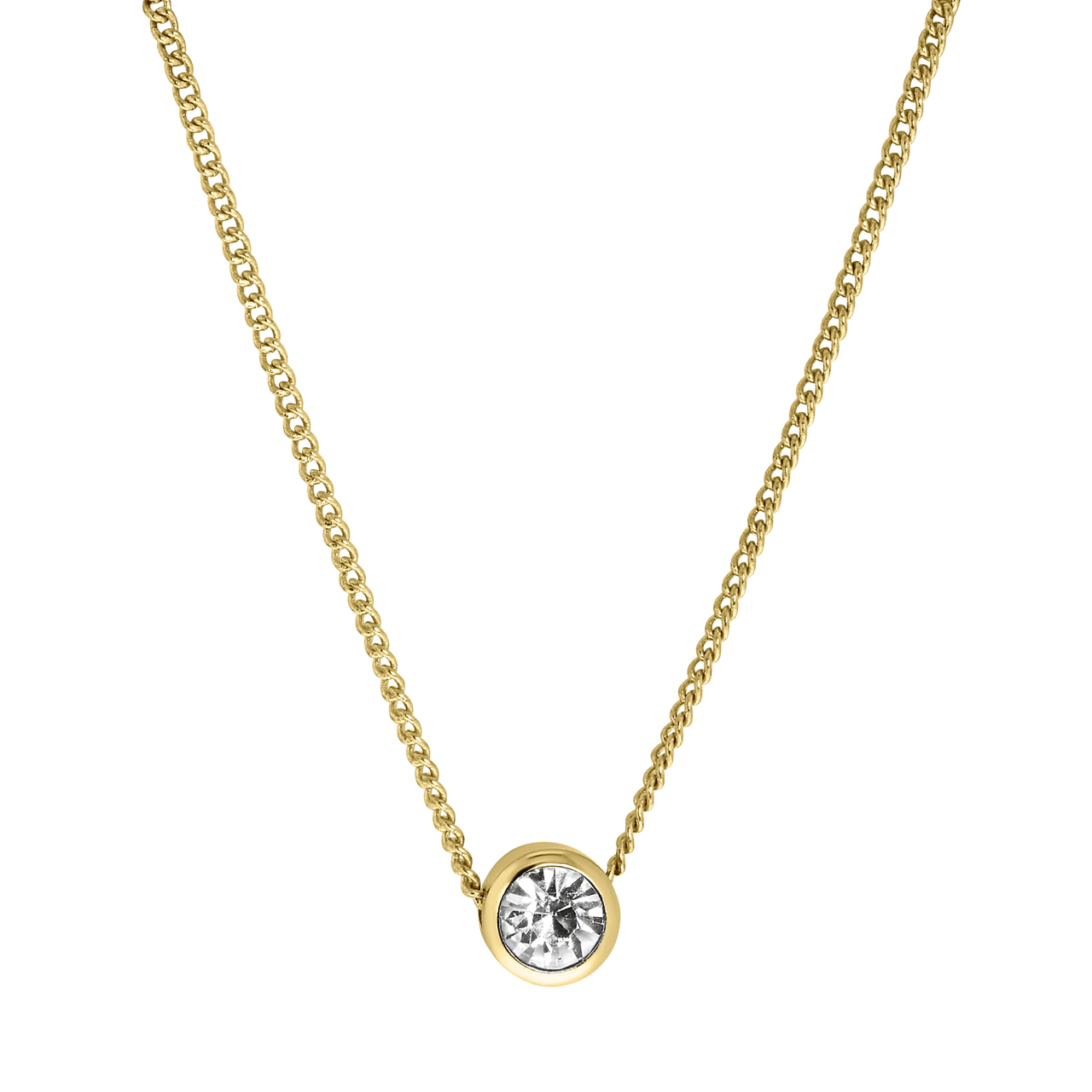 Goudkleurige byoux ketting in een Kerstbal
