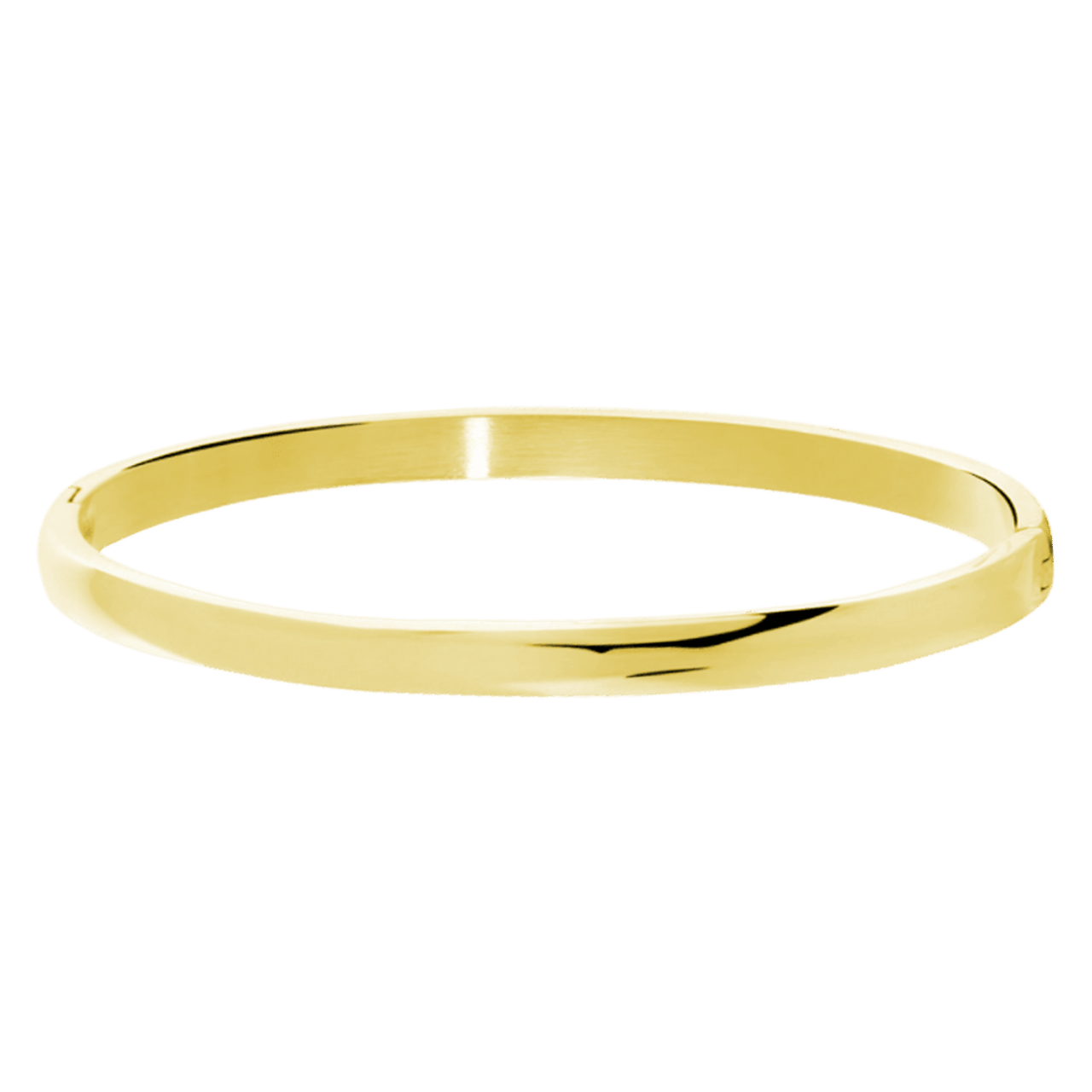 Bangle-Armreif aus Edelstahl, vergoldet, 5 mm