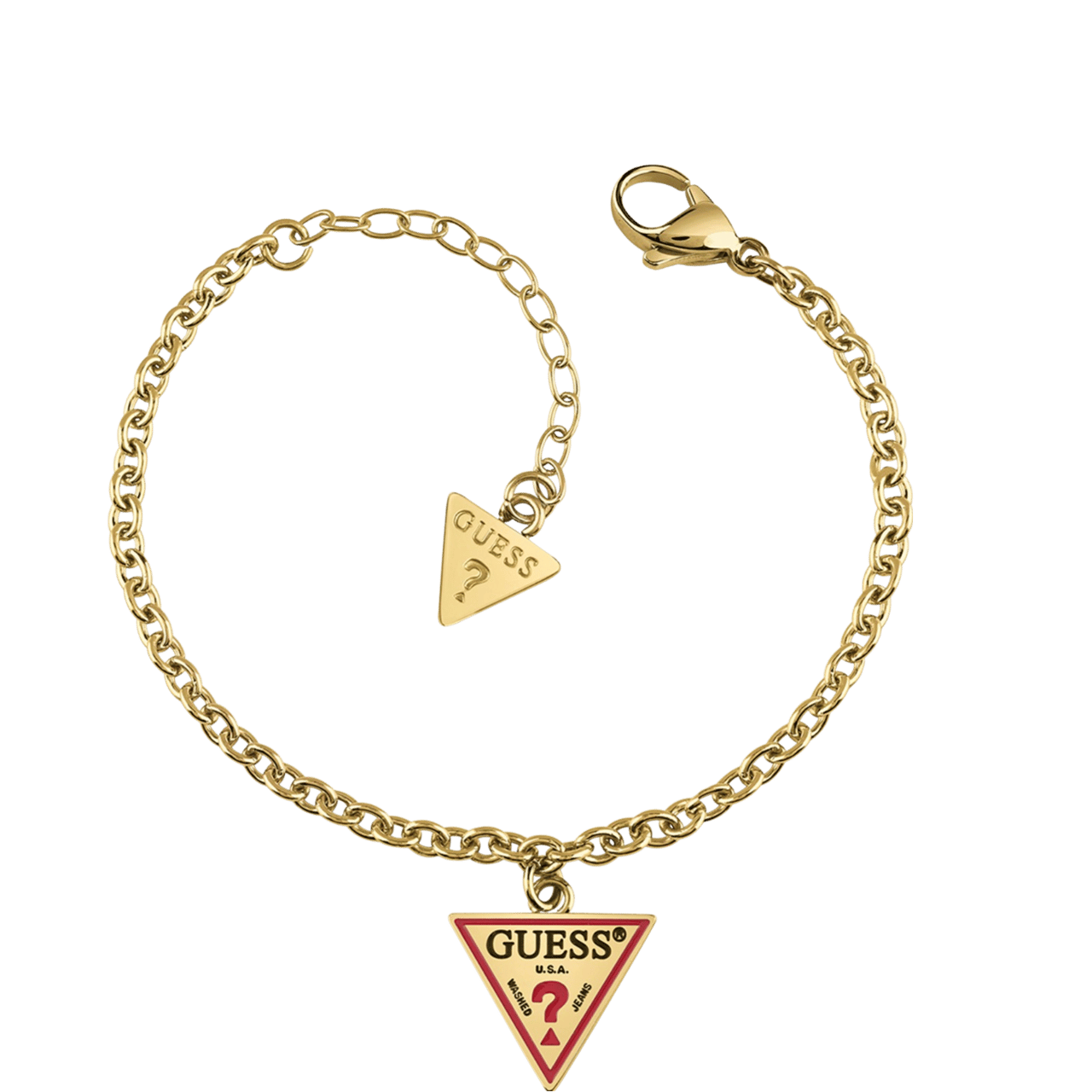Guess stalen goldplated fantasiearmband met hanger voor dames