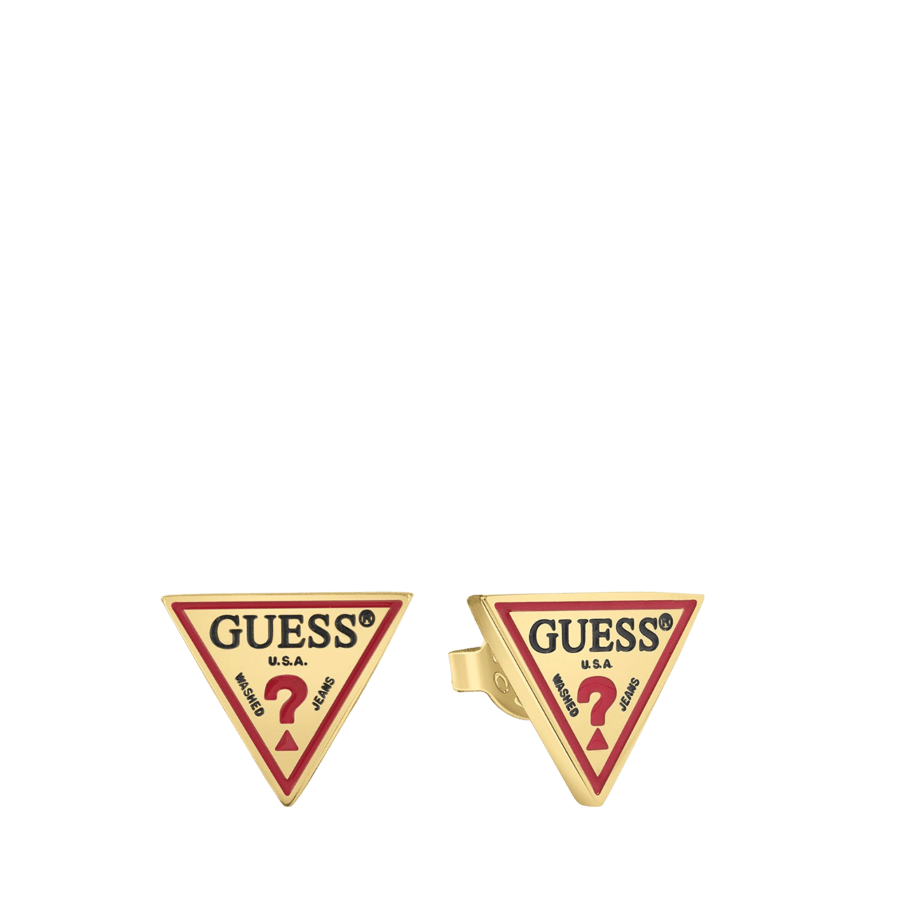 Guess stalen goldplated oorbellen L.A. GUESSERS