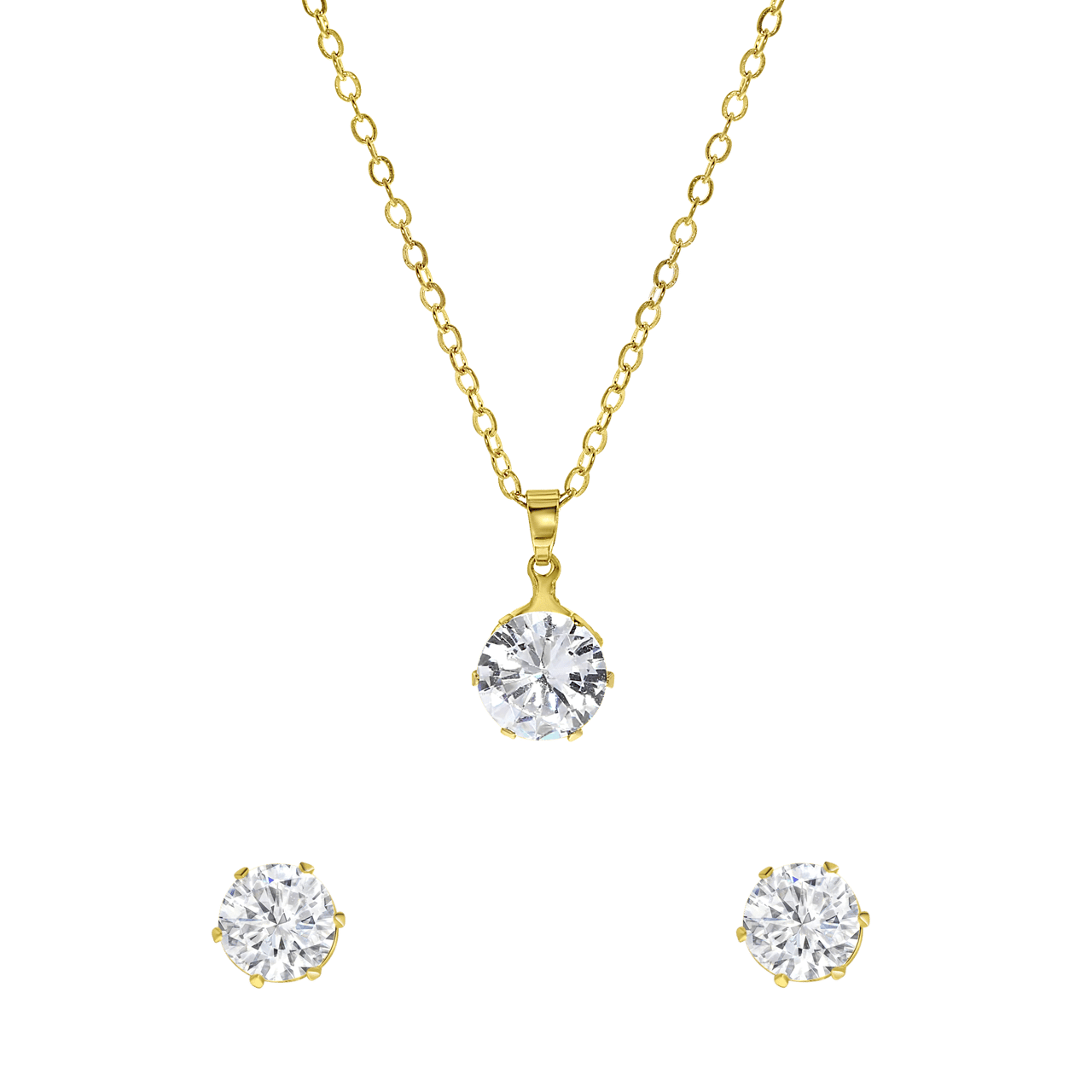 Goudkleurig byoux setje met gratis doosje