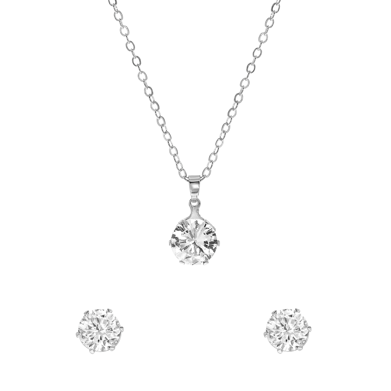 Bijoux zilverkleurige sieradenset voor dames met gratis doosje