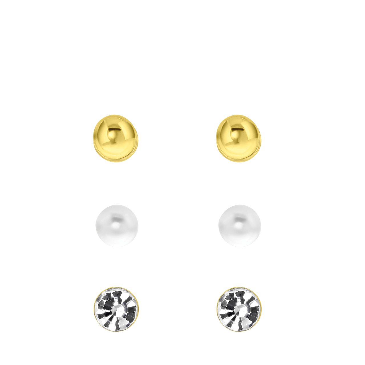 Bijoux goudkleurige oorbellen set voor dames