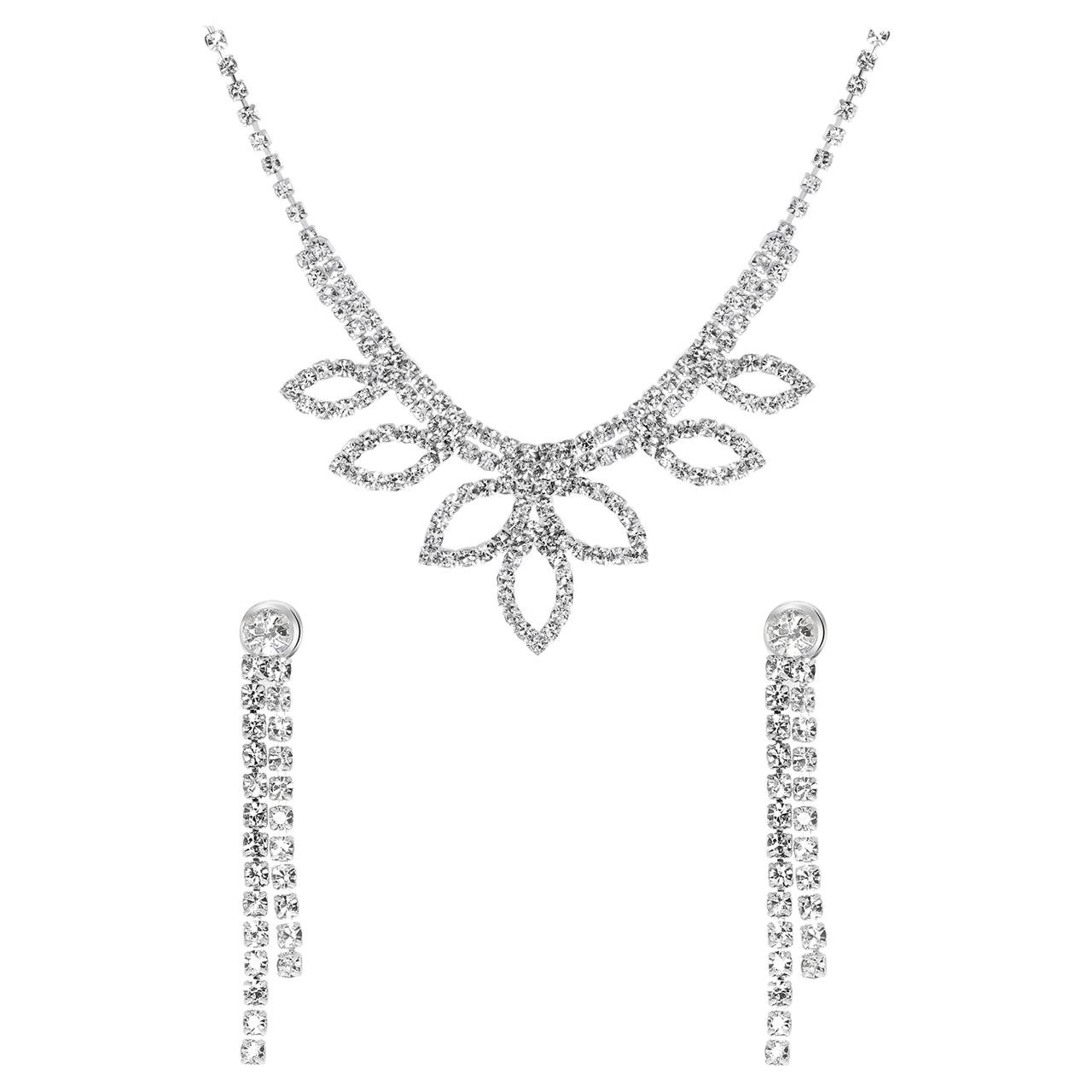 Bijoux zilverkleurige sieradenset voor dames met gratis doosje