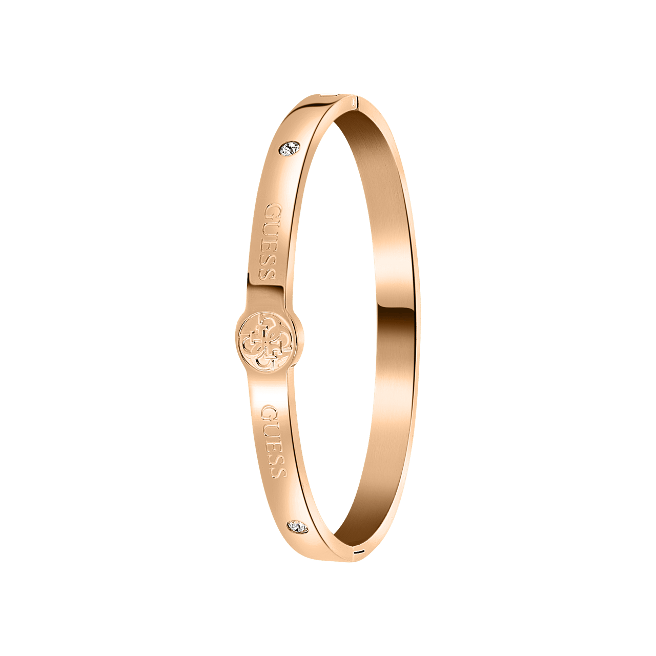 Guess-Armreif, Edelstahl, rotvergoldet, 4G-Logo