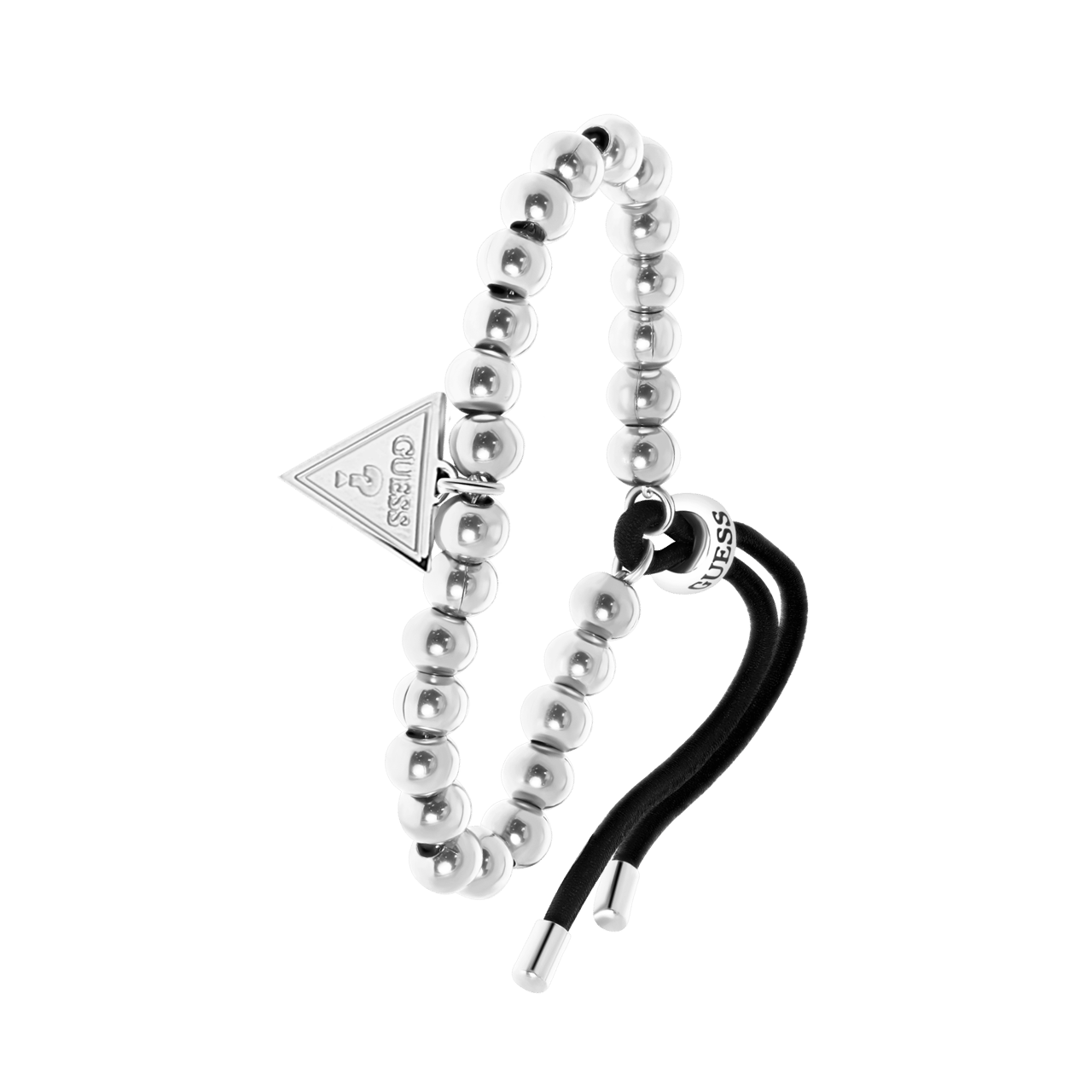 Guess stainless steel koord armband triangle