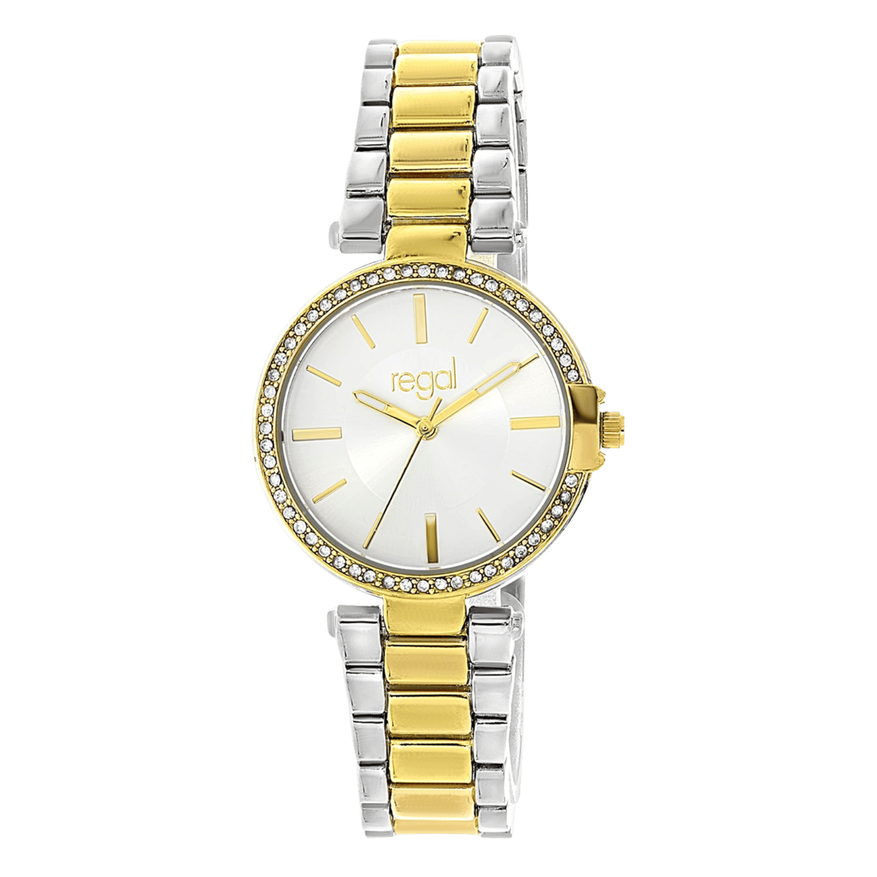 Regal-Damenarmbanduhr mit zweifarbigem Armband