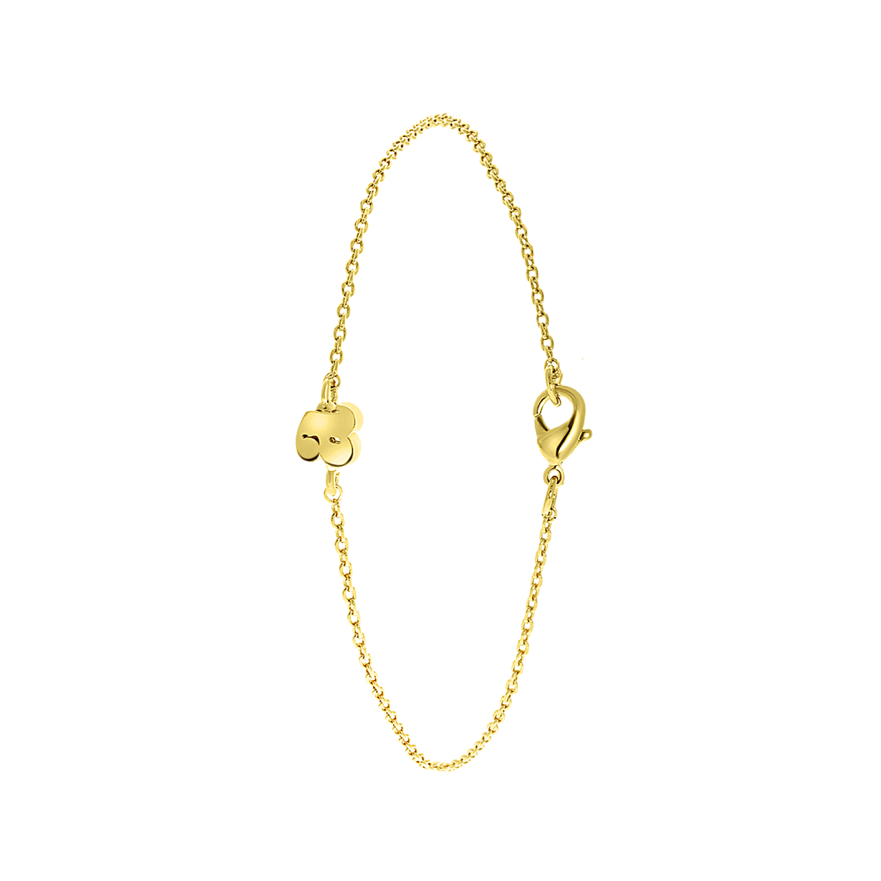 Goldplated armband met letter