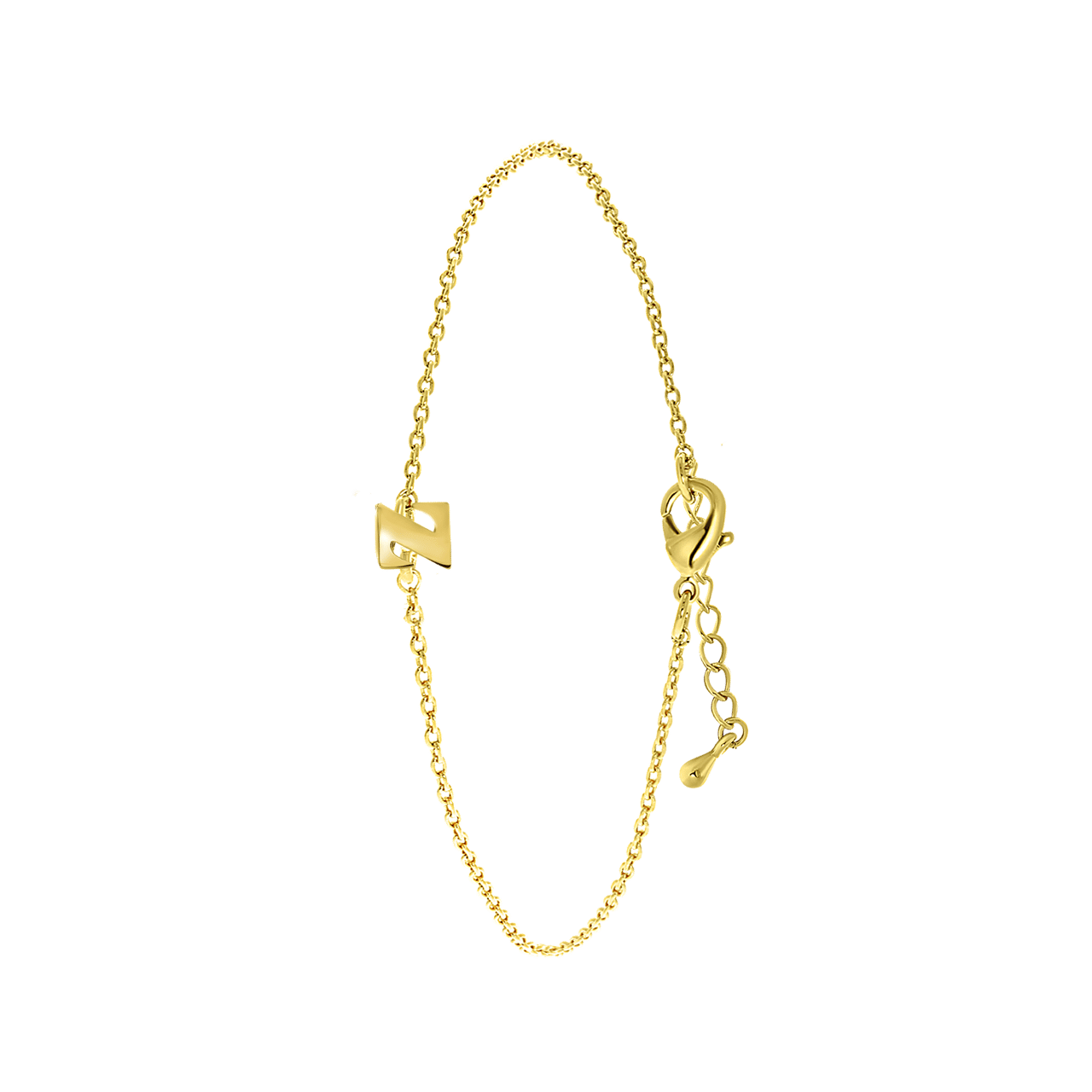 Goldplated armband met letter