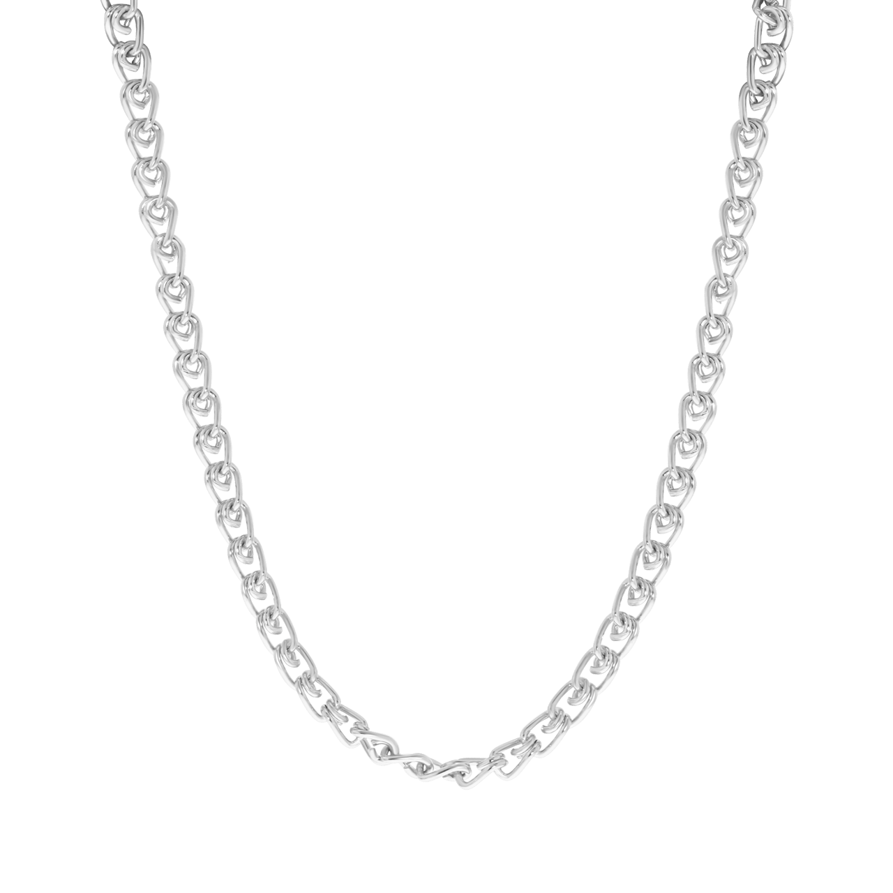 Zilverkleurige bijoux ketting