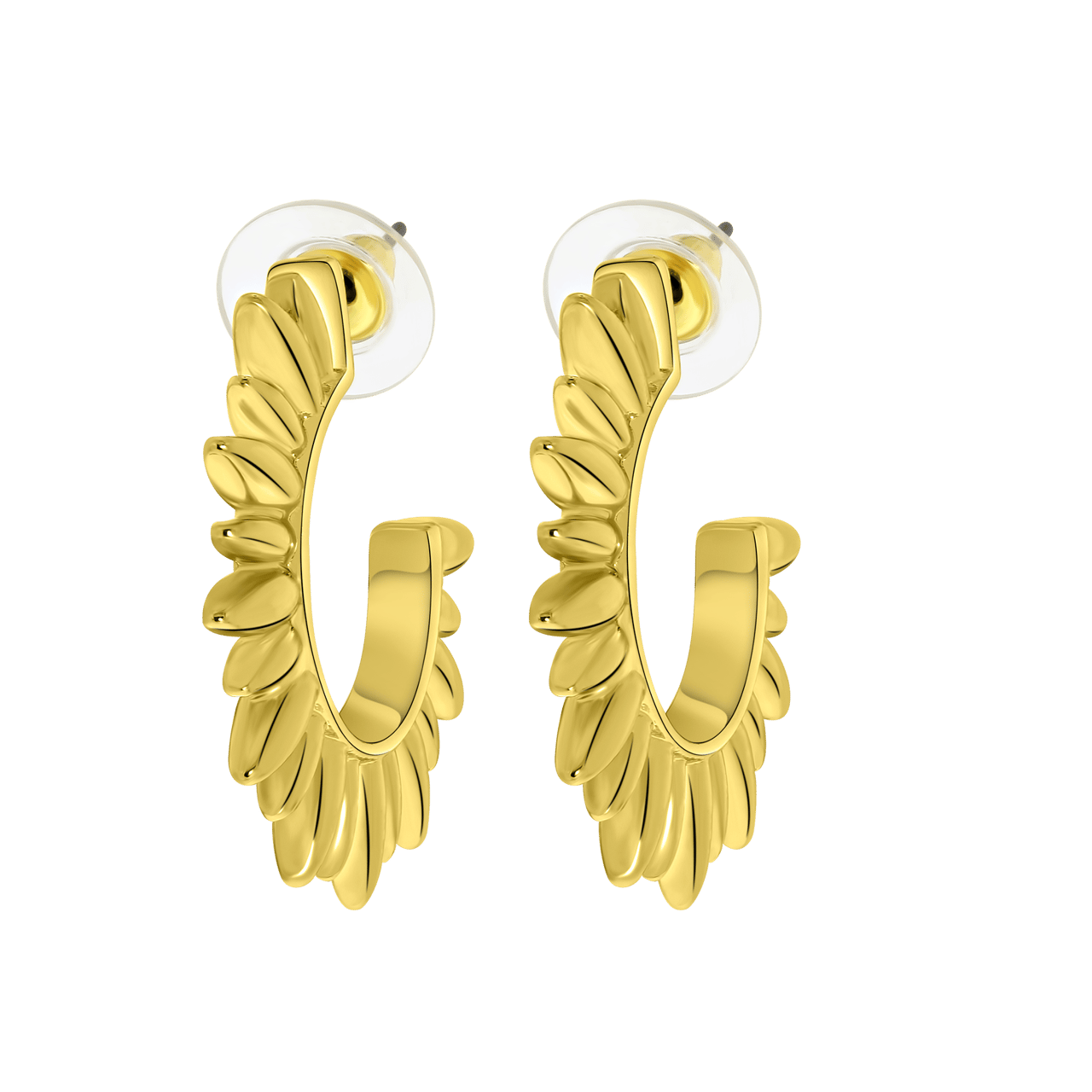 Goudkleurige statement bijoux oorbellen