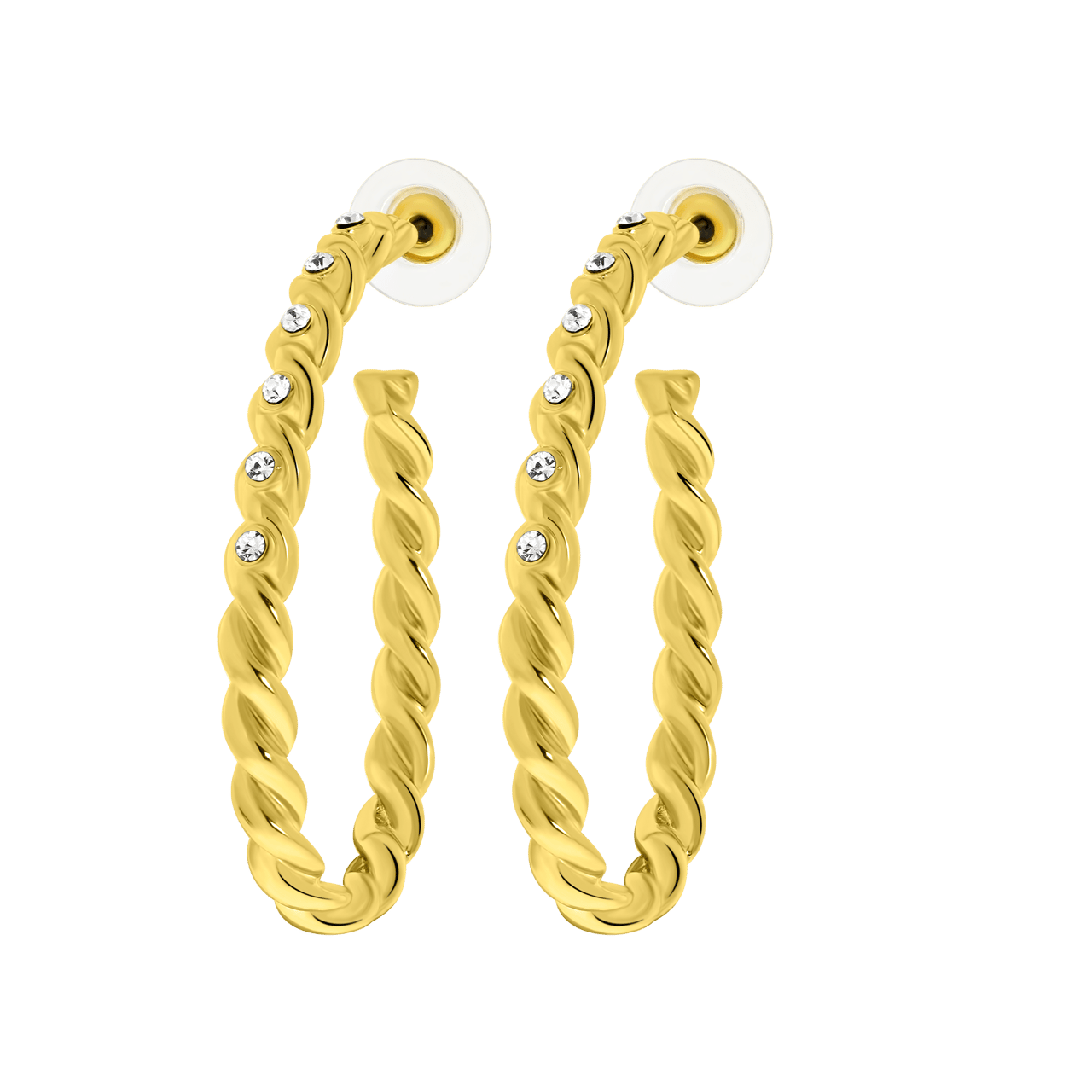 Goudkleurige ovale bijoux oorringen