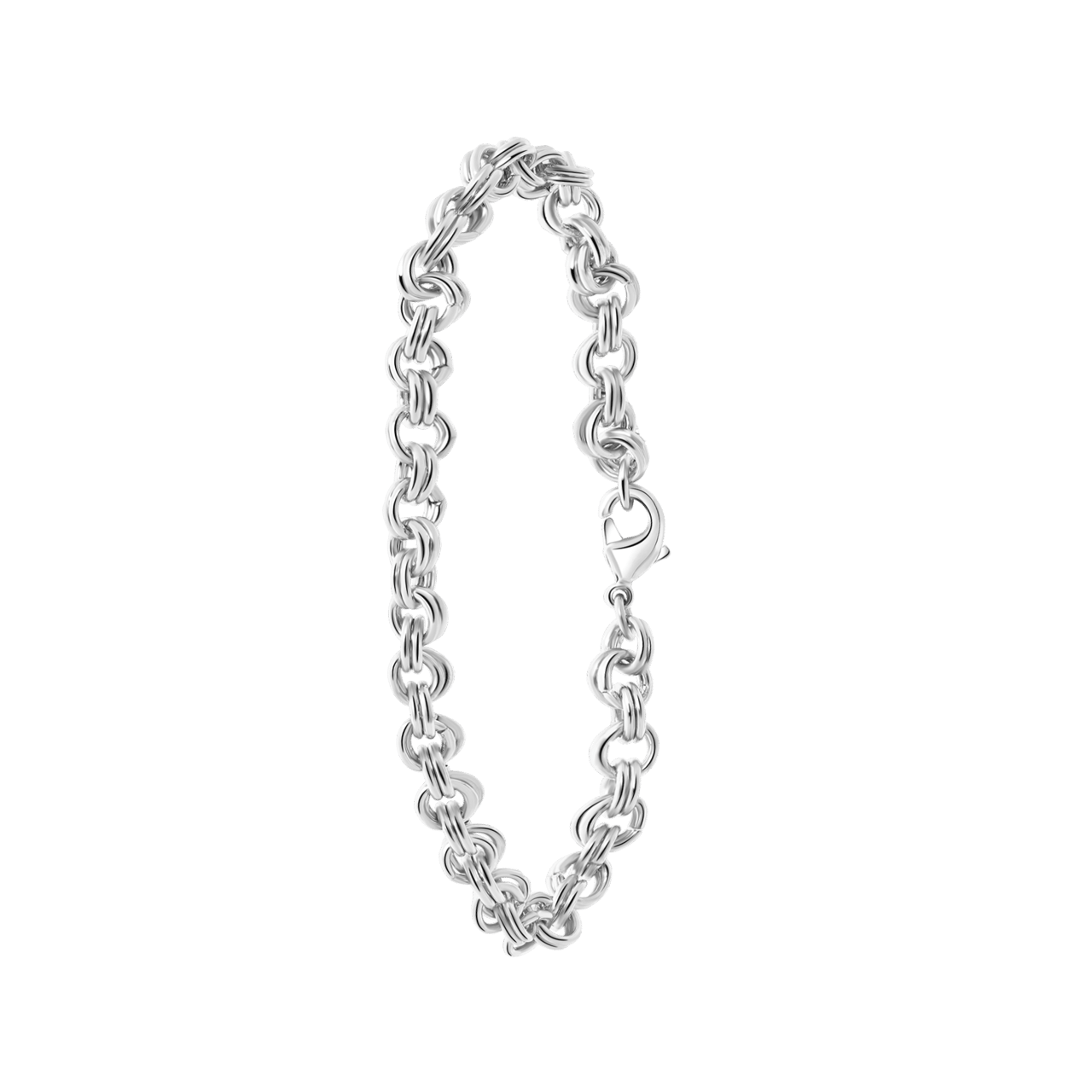 Bijoux zilverkleurige fantasiearmband voor dames