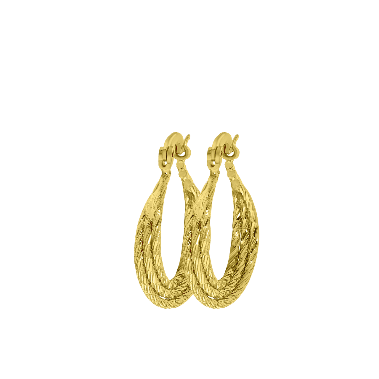 Goudkleurige bijoux oorringen