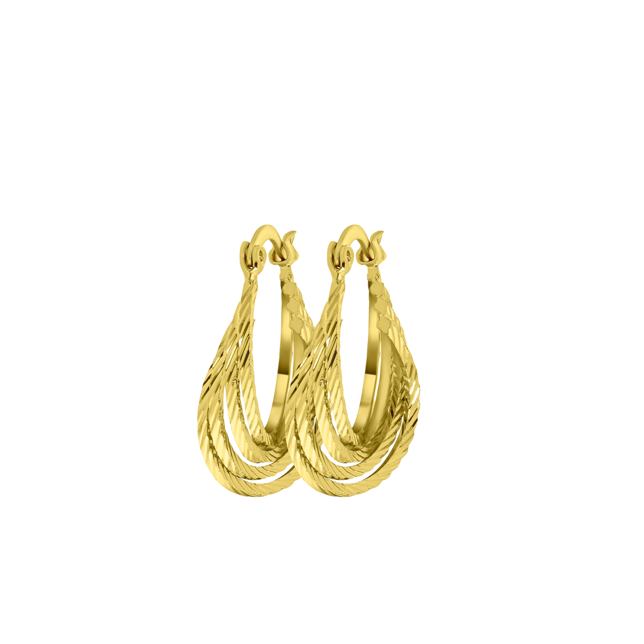 Goudkleurige bijoux oorringen