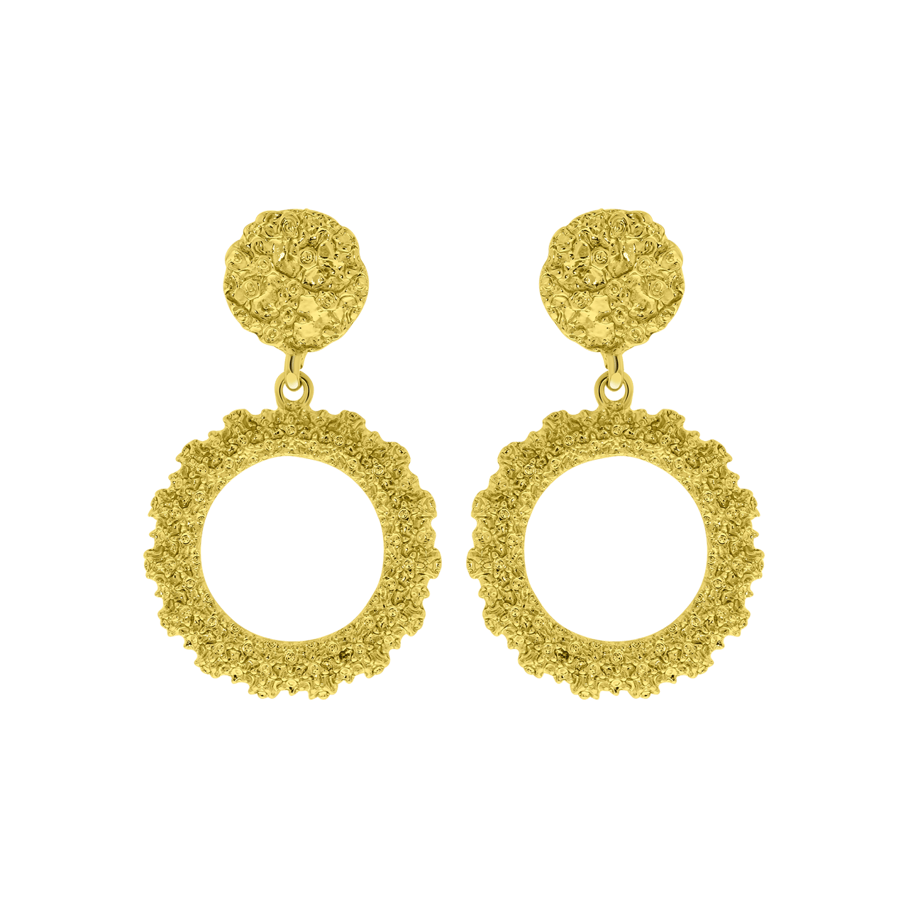 Goudkleurige bijoux statement oorbellen