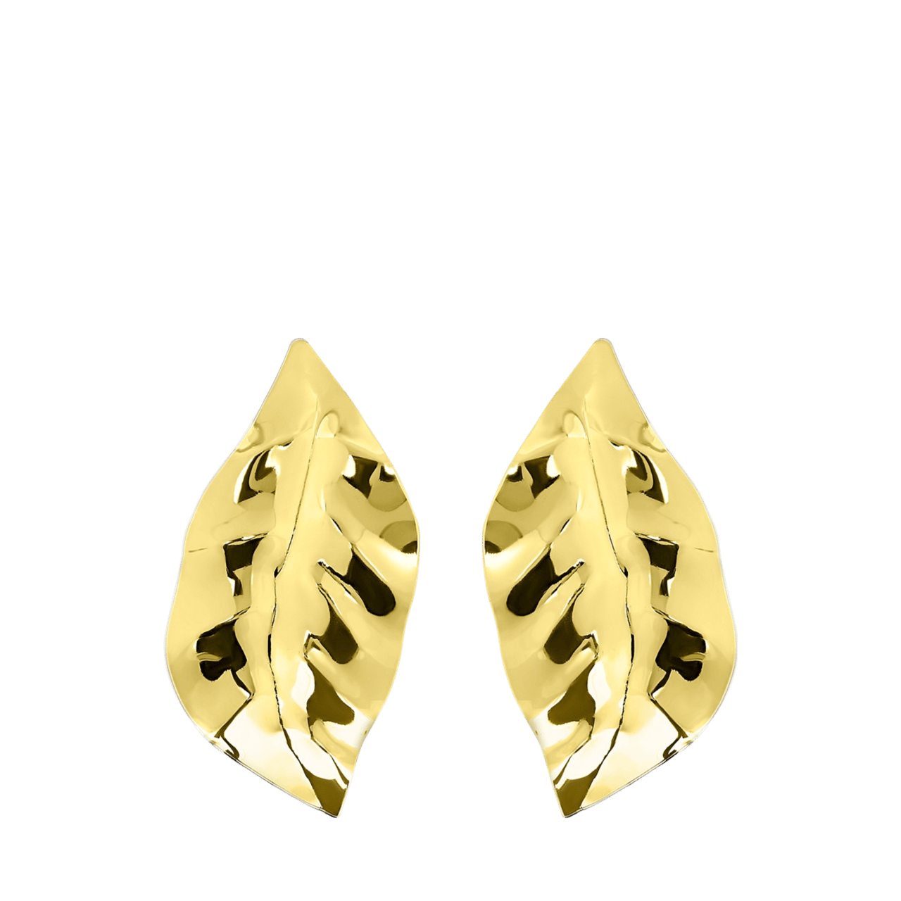 Bijoux goudkleurige oorringen blad voor dames
