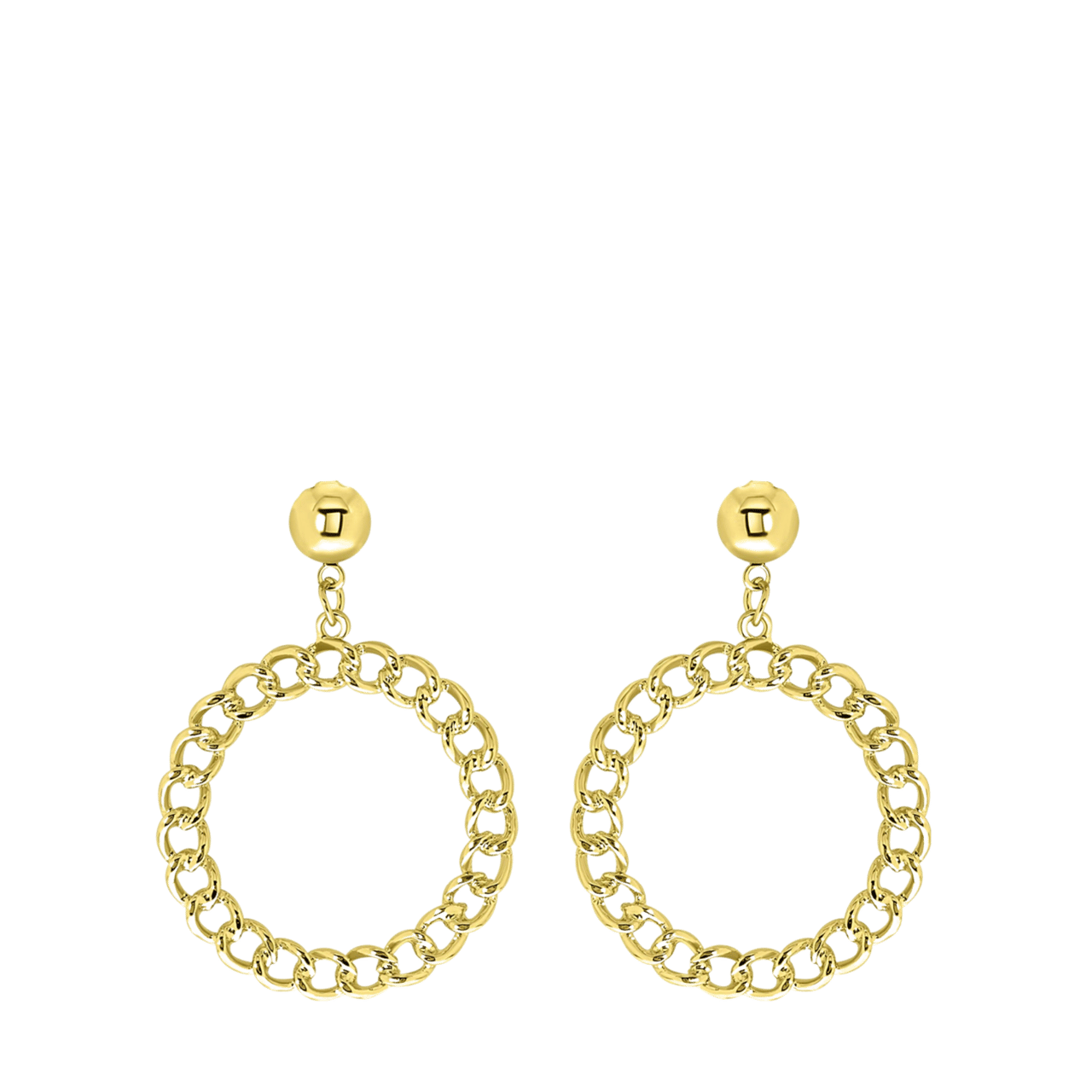 Goudkleurige bijoux oorringen schakel