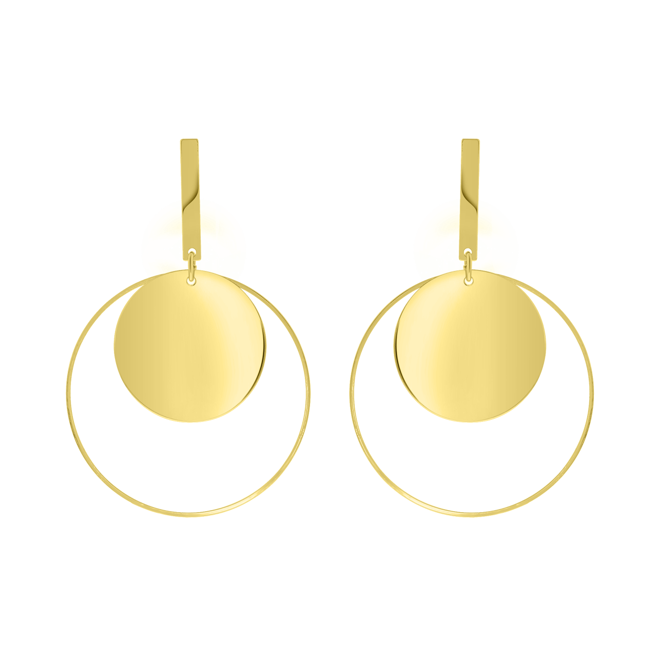 Goudkleurige bijoux oorbellen