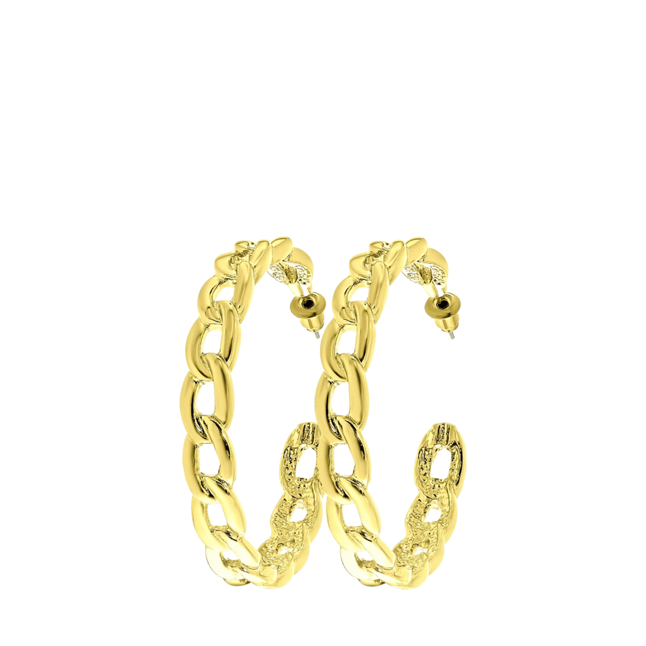 Goudkleurige bijoux oorringen schakel