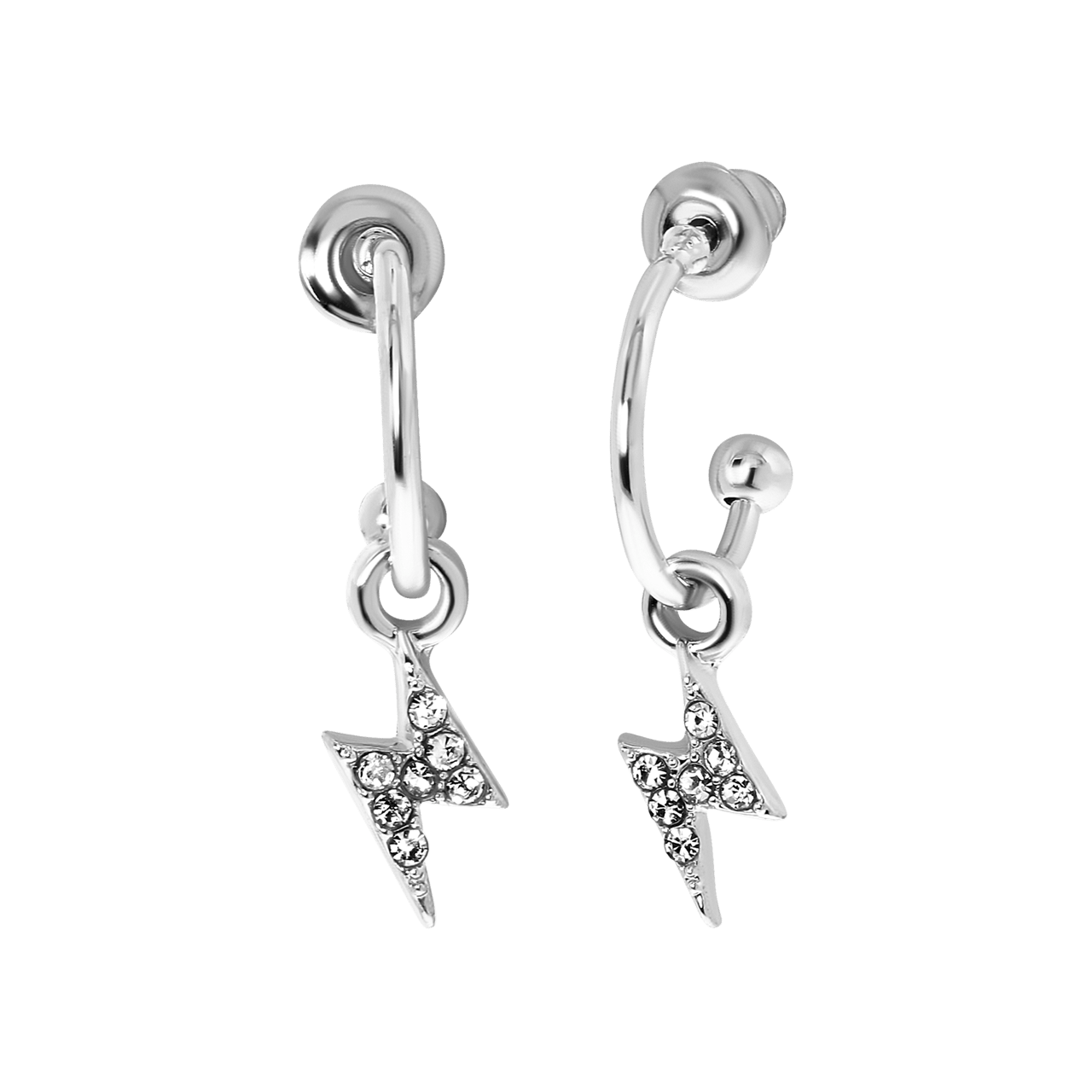 Bijoux zilverkleurige oorringen voor dames