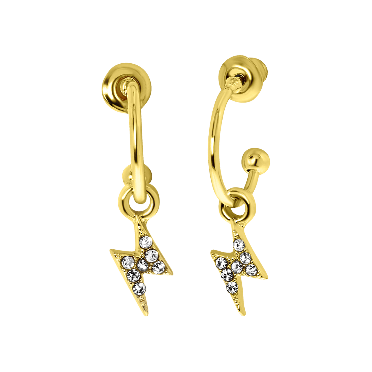 Goudkleurige byoux oorbellen met hanger