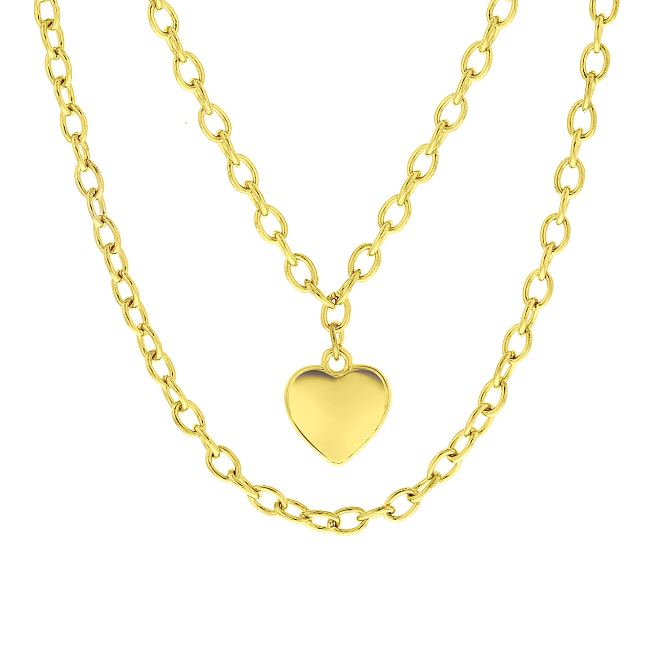 Goudkleurige bijoux kettingen met hanger hart