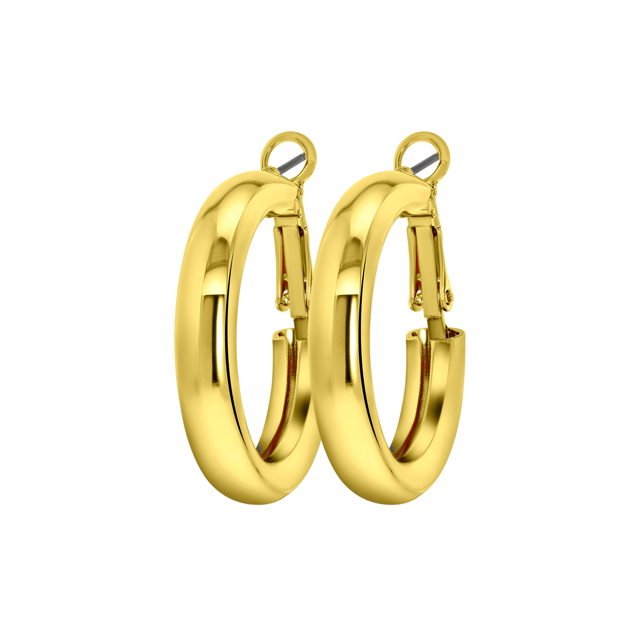 Goldfarbene Bijoux-Ohrringe, Kettenglied