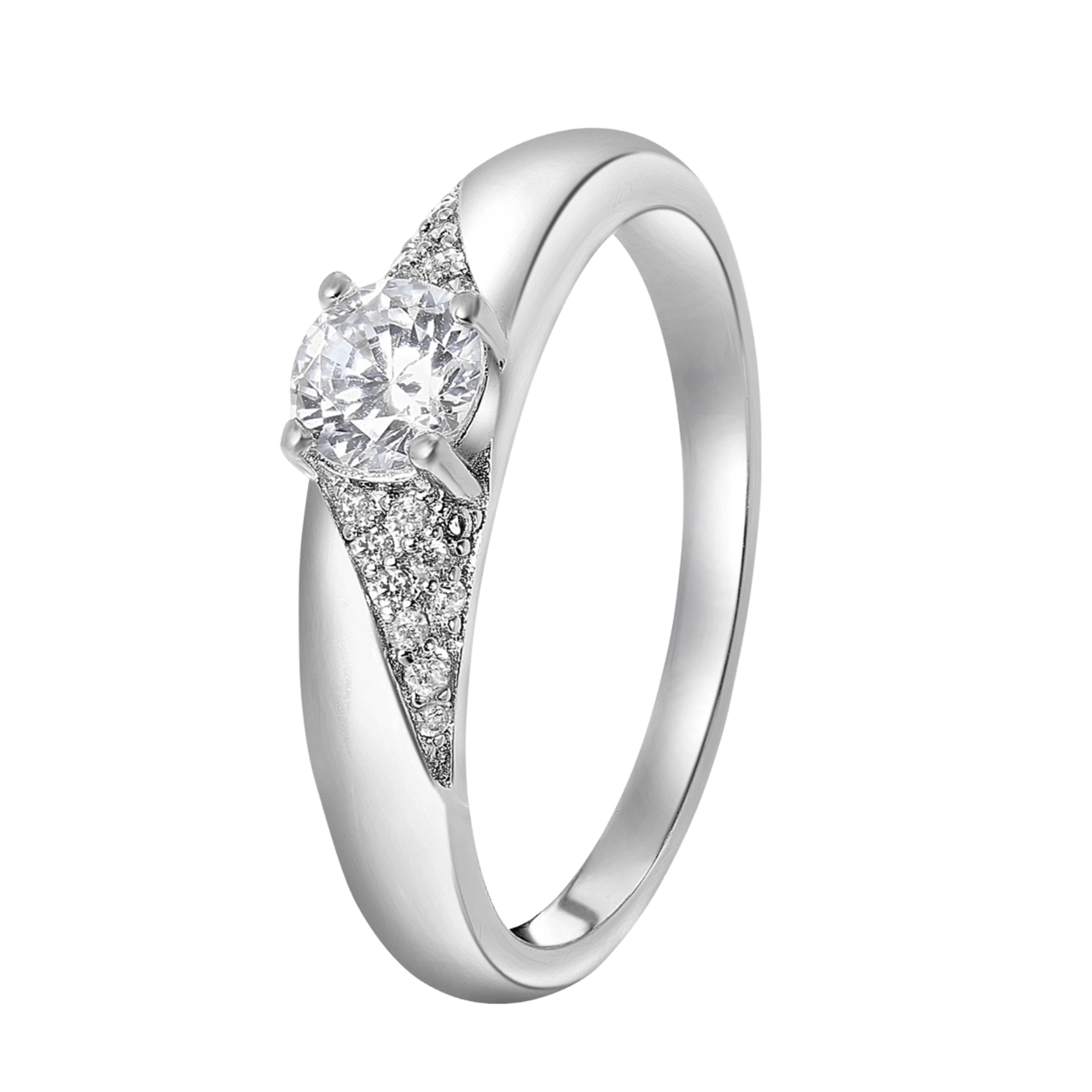 Zilveren ring met zirkonia