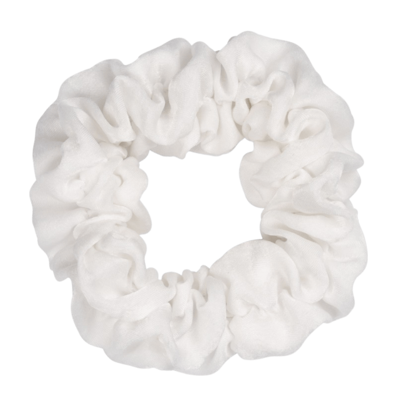 Witte scrunchie