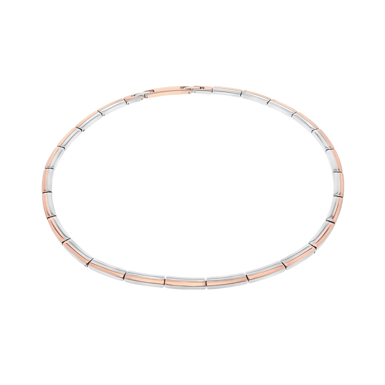 Stainless steel ketting stainless steel/rose