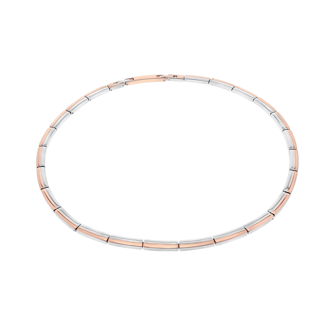 Stalen ketting staal/rose