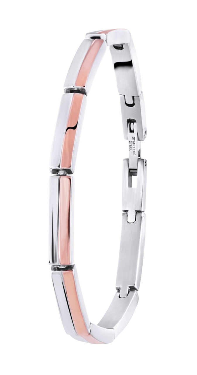 Stainless steel armband stainless steel/rose