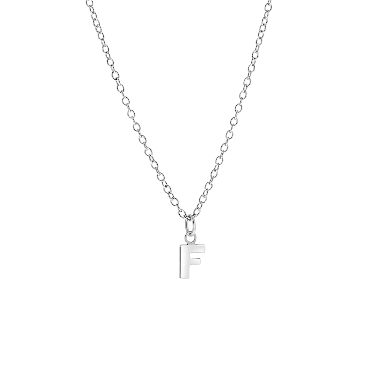 Zilveren kinderketting alfabet