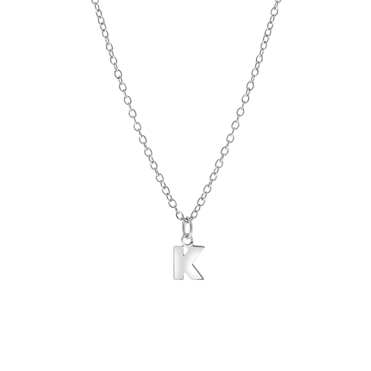 Zilveren kinderketting alfabet