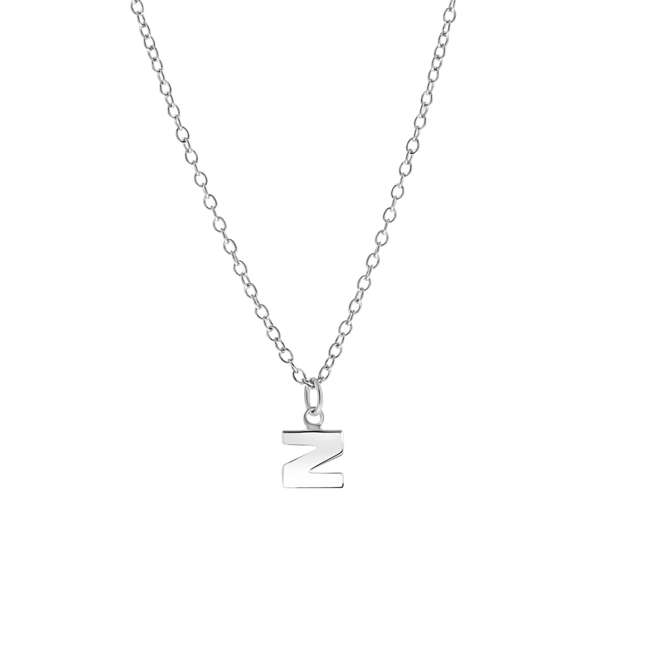 Zilveren kinderketting alfabet