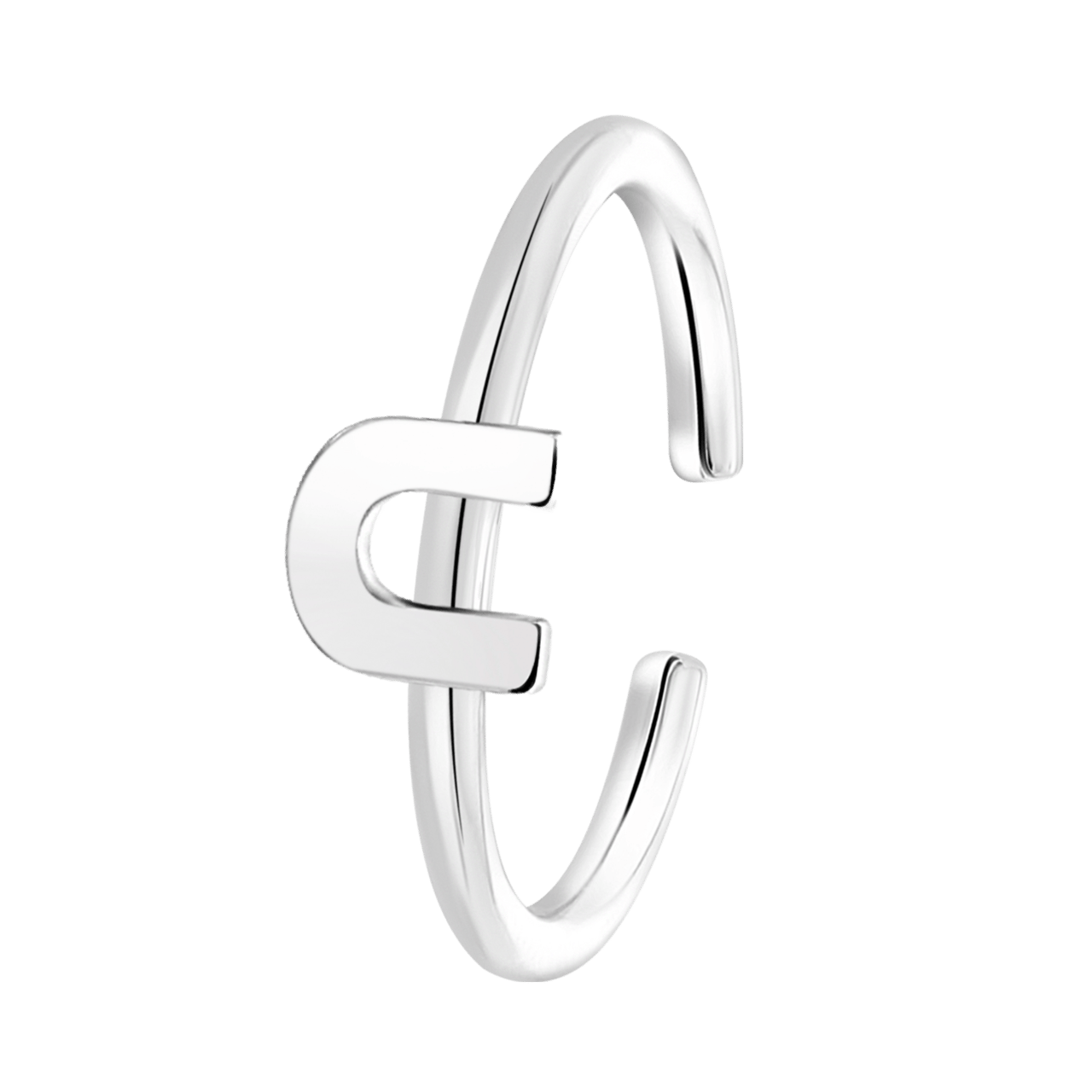 Kinderring aus 925 Silber, Alphabet