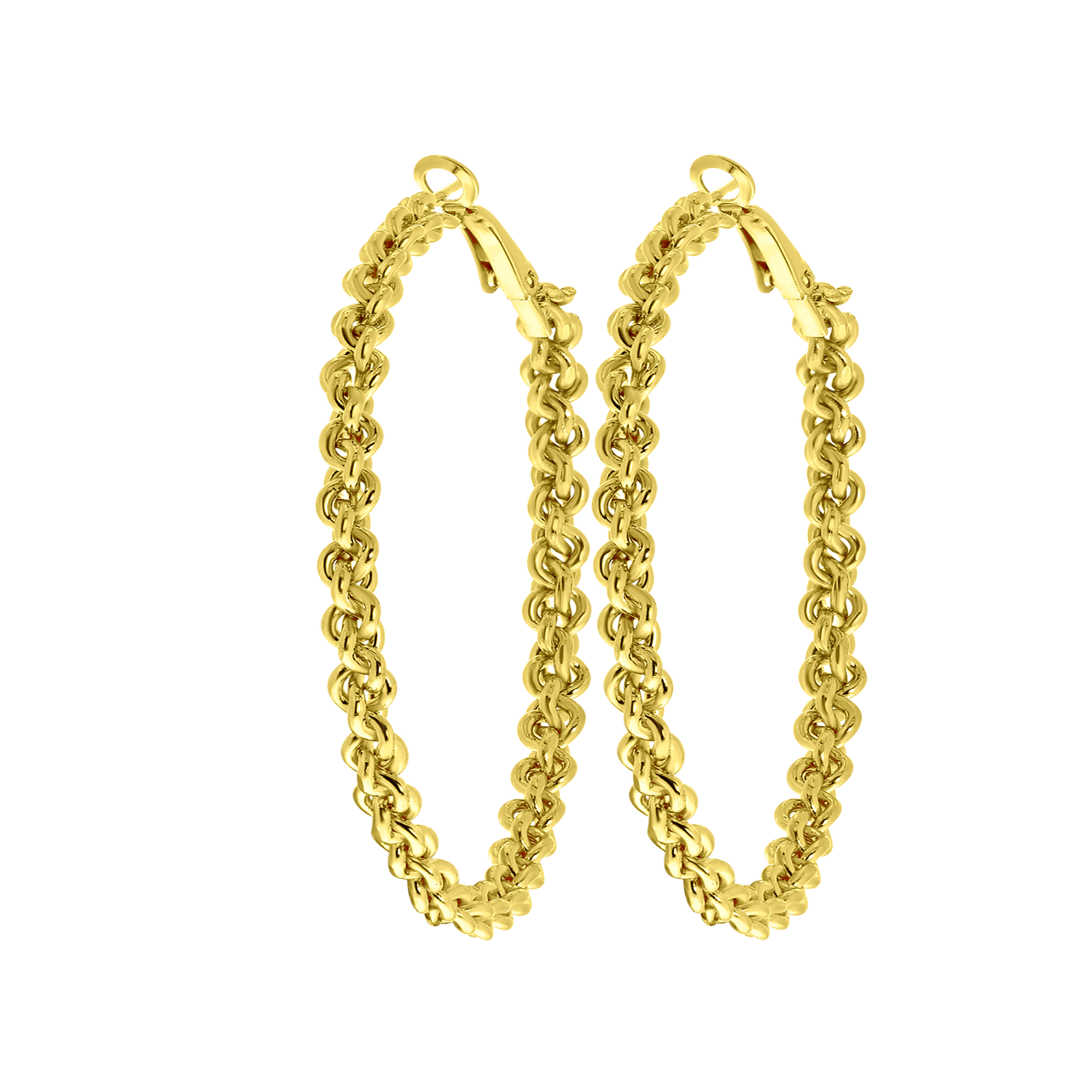 Goudkleurige bijoux oorringen