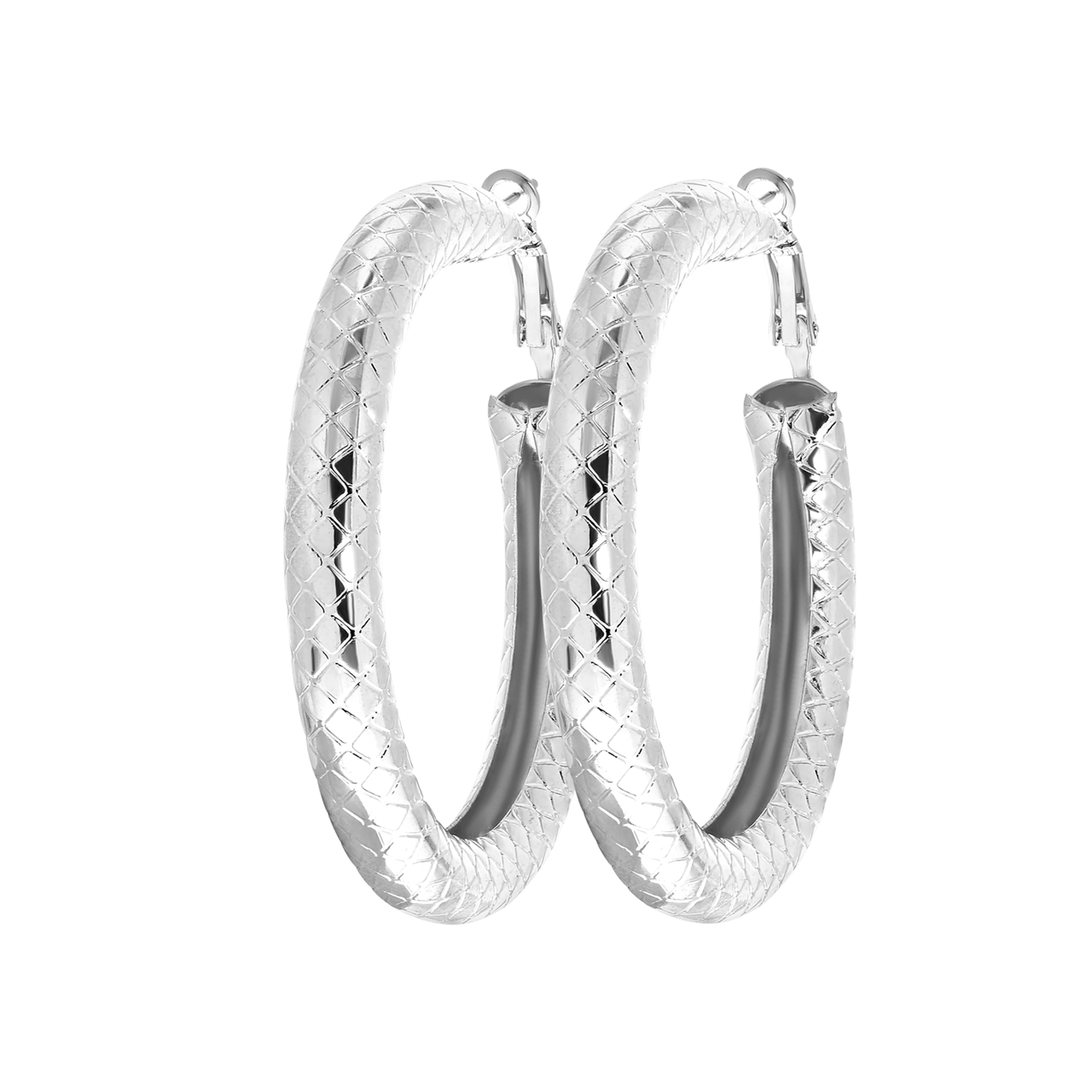 Silberfarbene Bijoux-Ohrringe, Schlangenmotiv