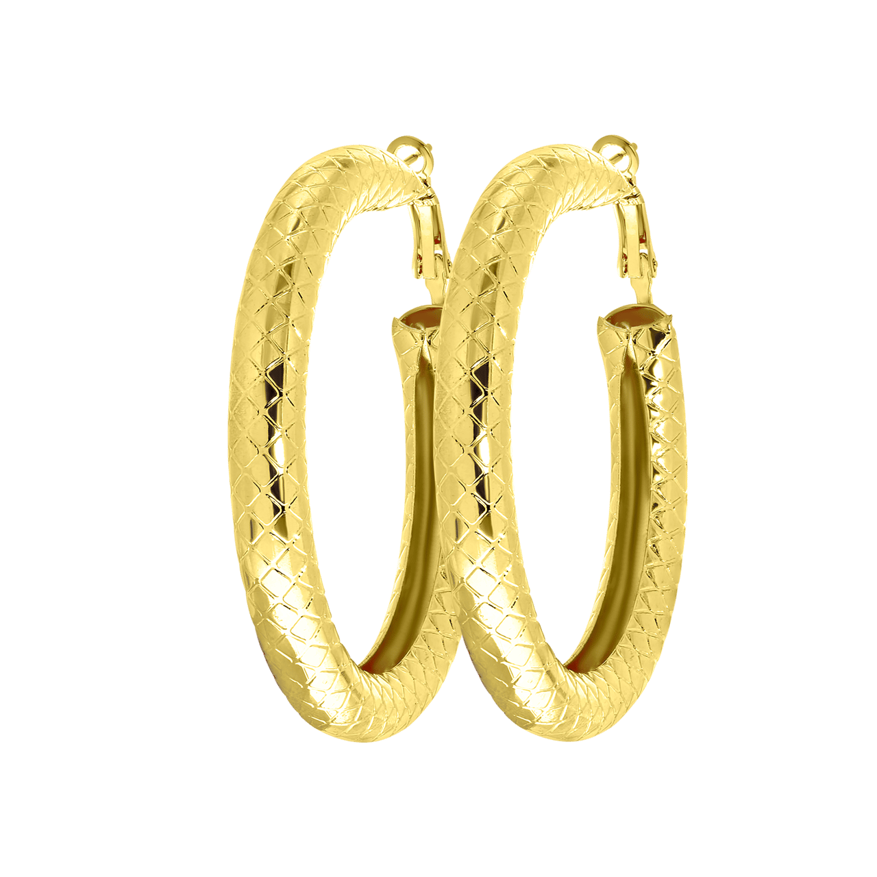 Goldfarbene Bijoux-Ohrringe, Schlangenmotiv