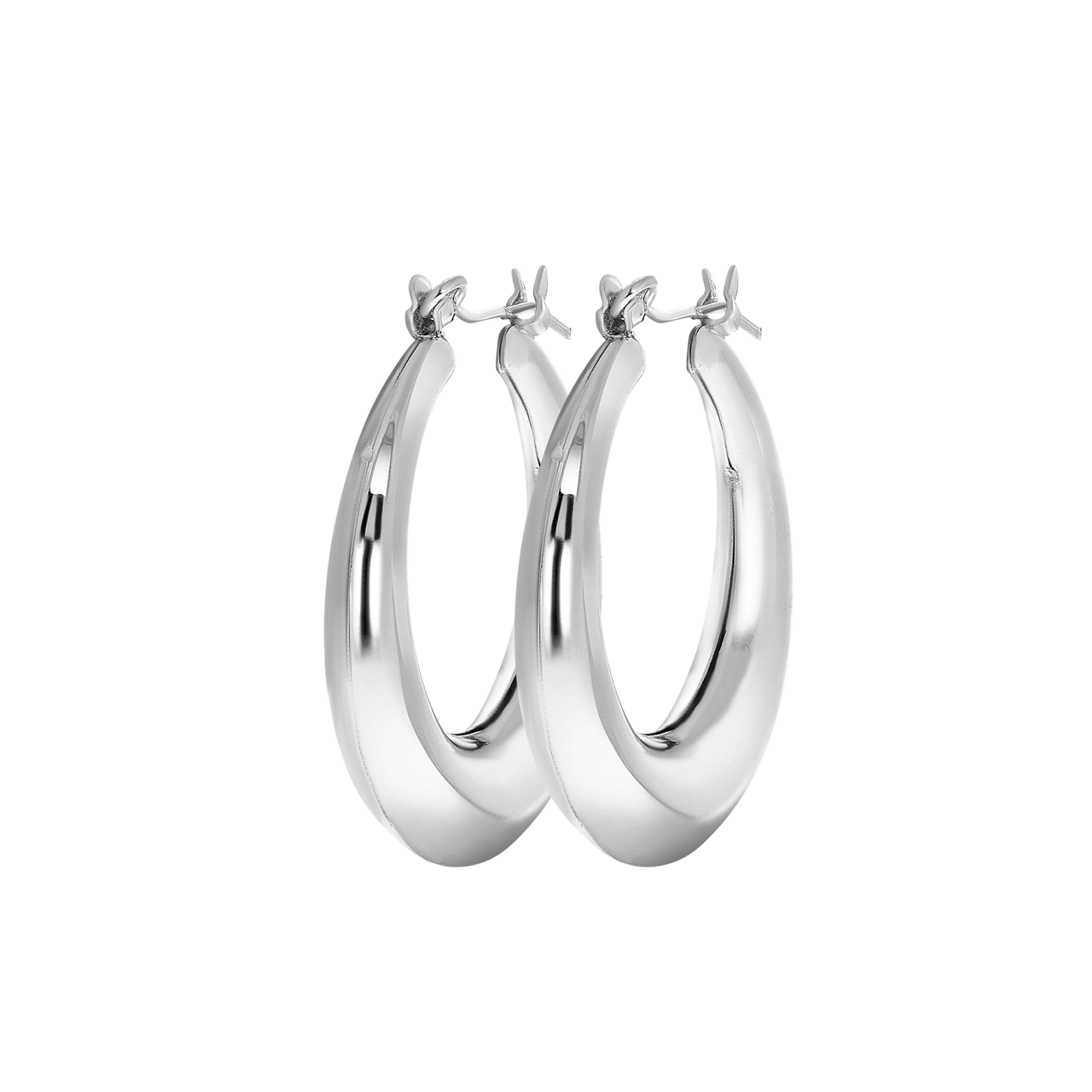 Bijoux zilverkleurige oorringen voor dames