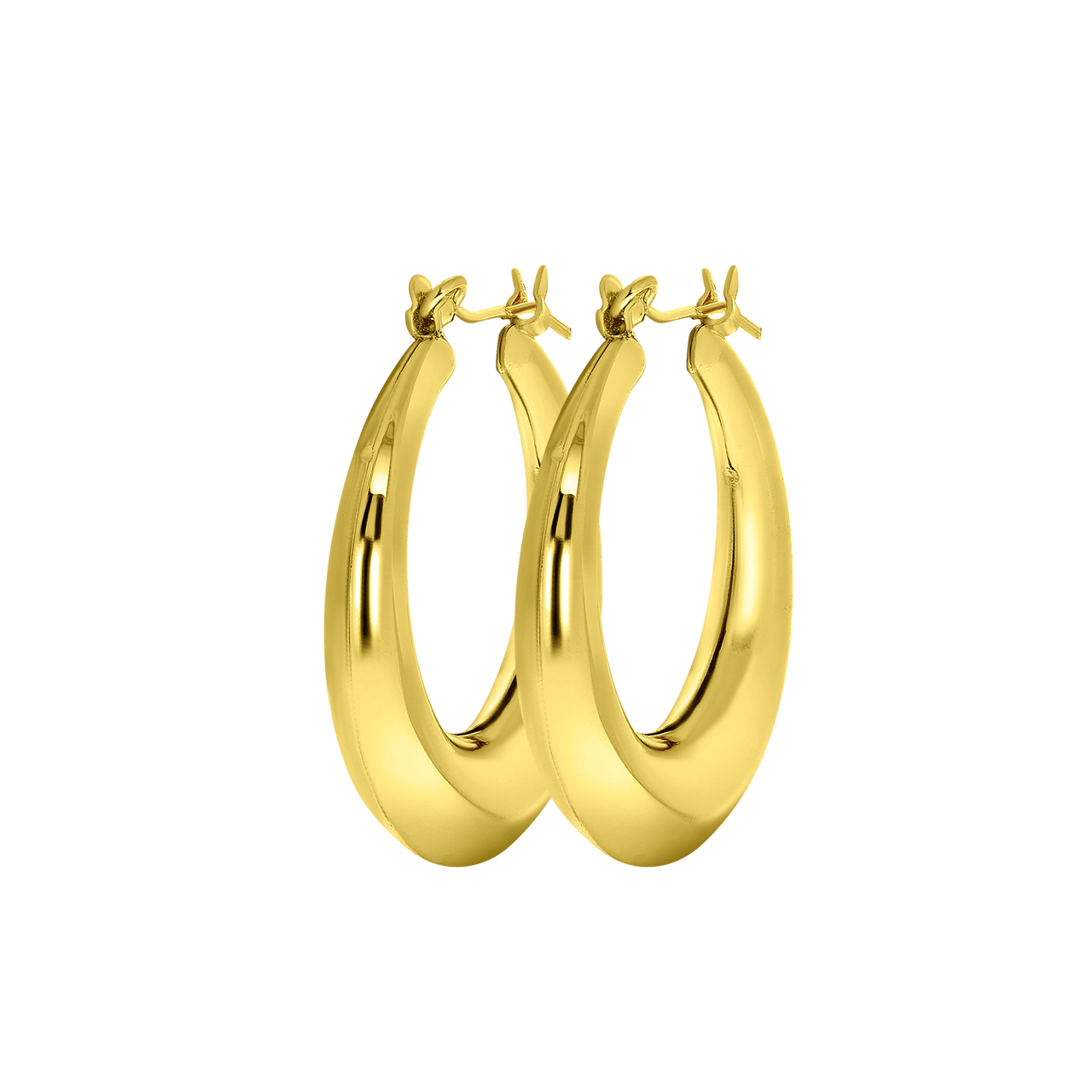 Goudkleurige bijoux oorringen