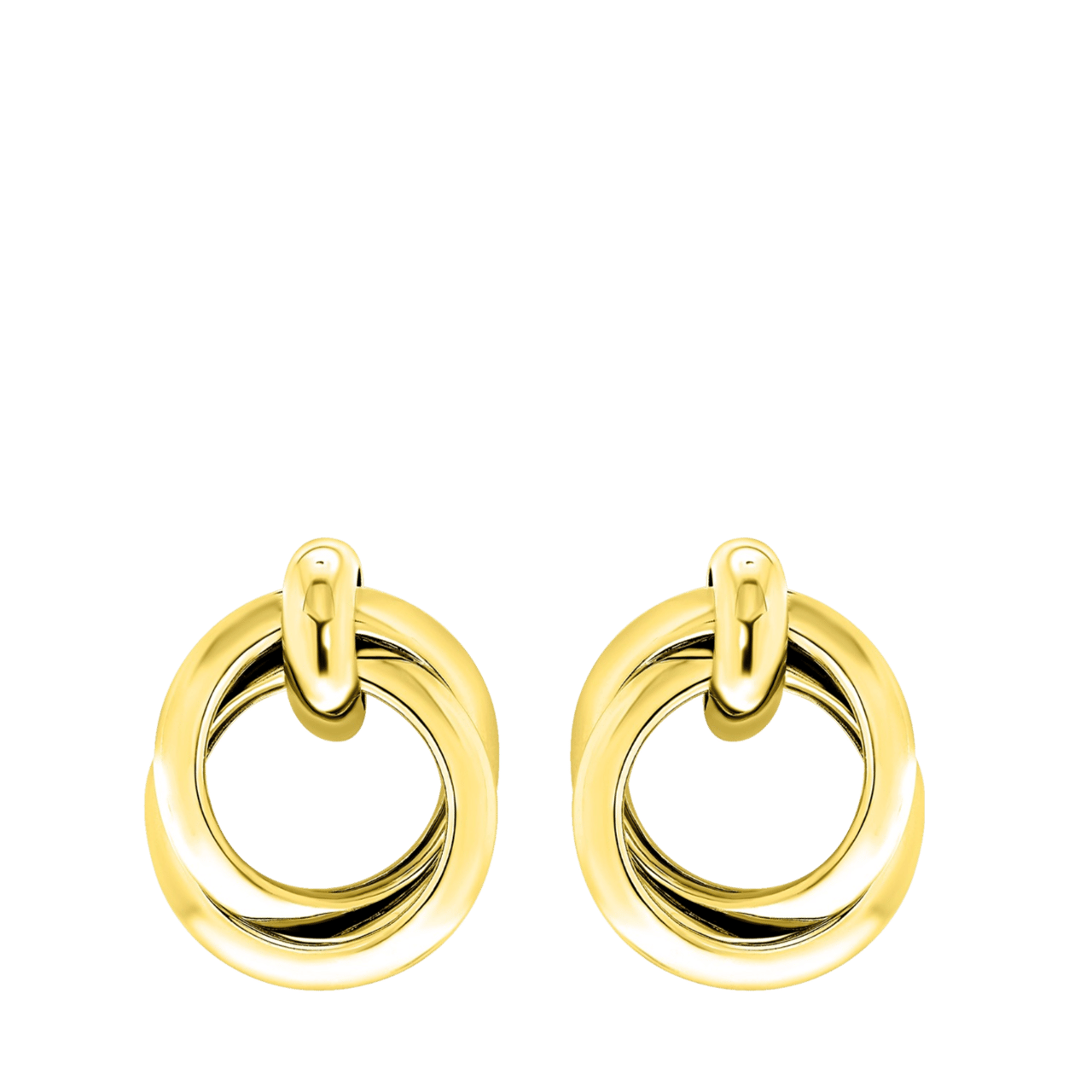 Goudkleurige bijoux oorringen