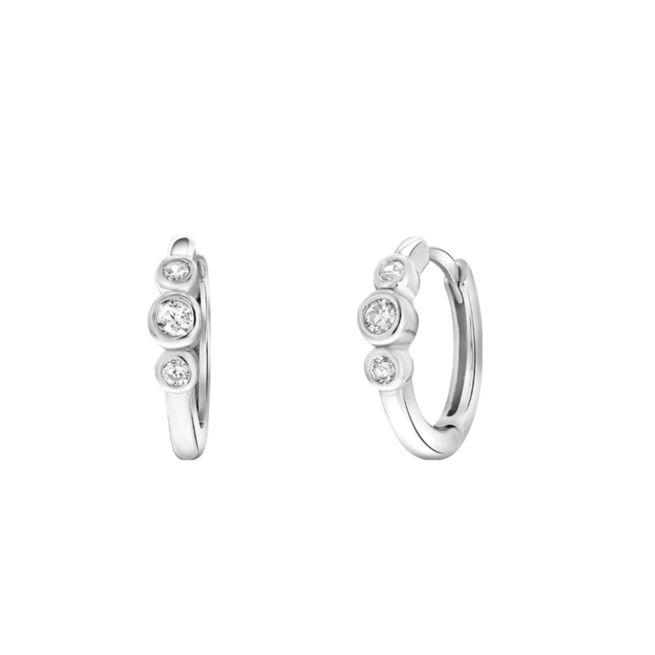 Ohrringe, 925 Silber, mit Zirkonia