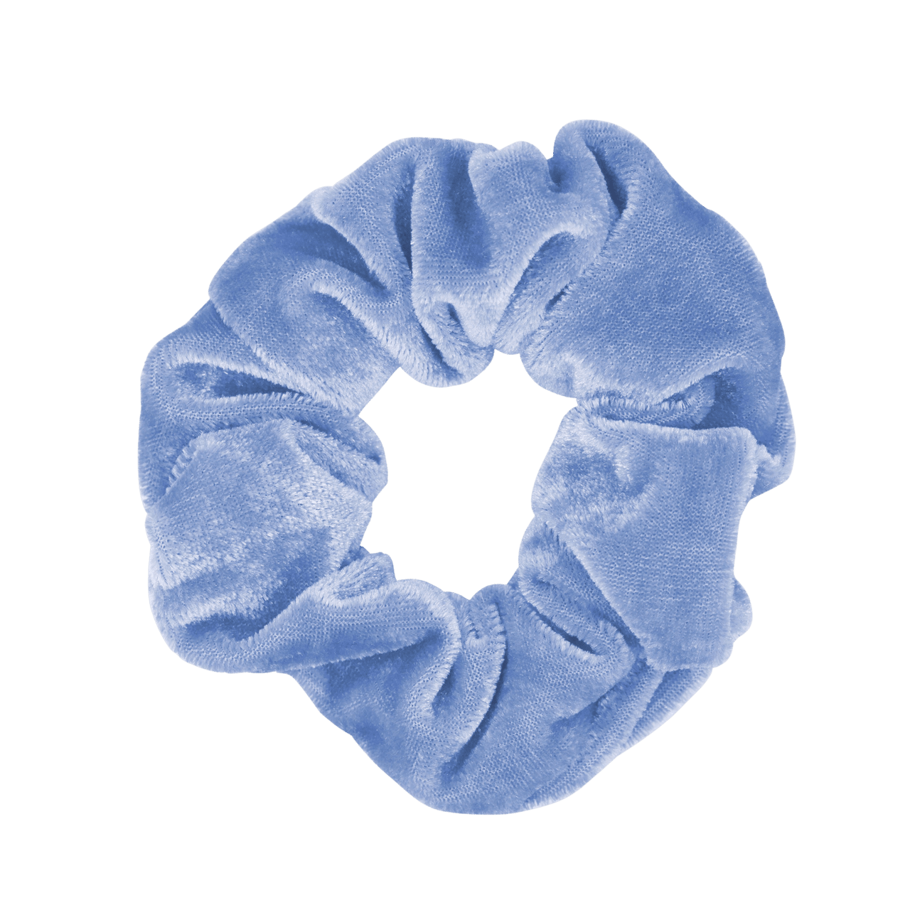Lichtblauwe velvet scrunchie