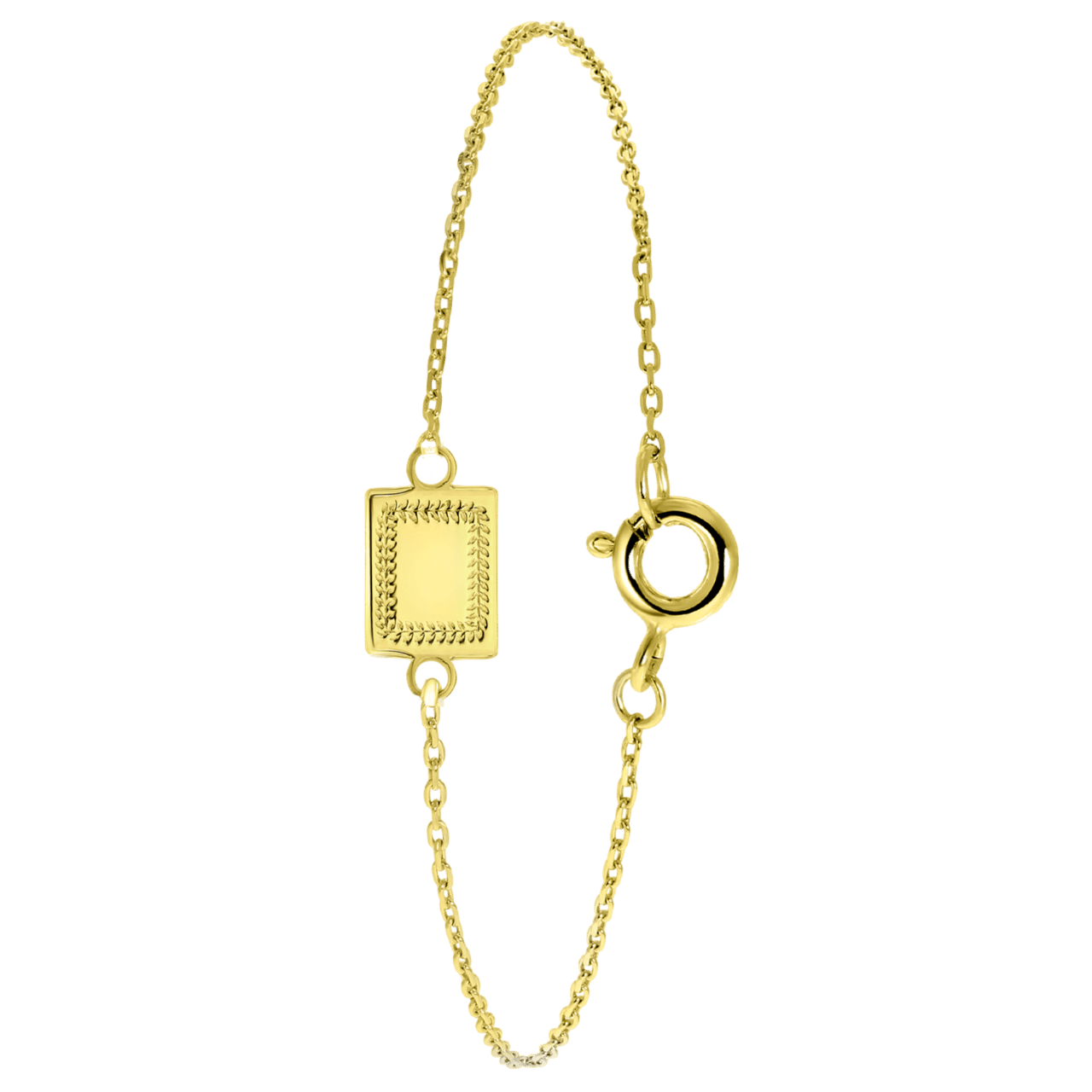 Zilveren armband goldplated Romeinse krans