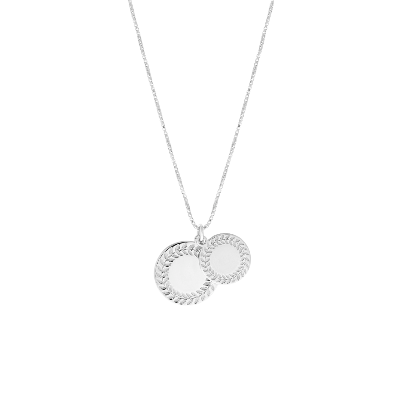 Zilveren ketting&hangers Romeinse krans