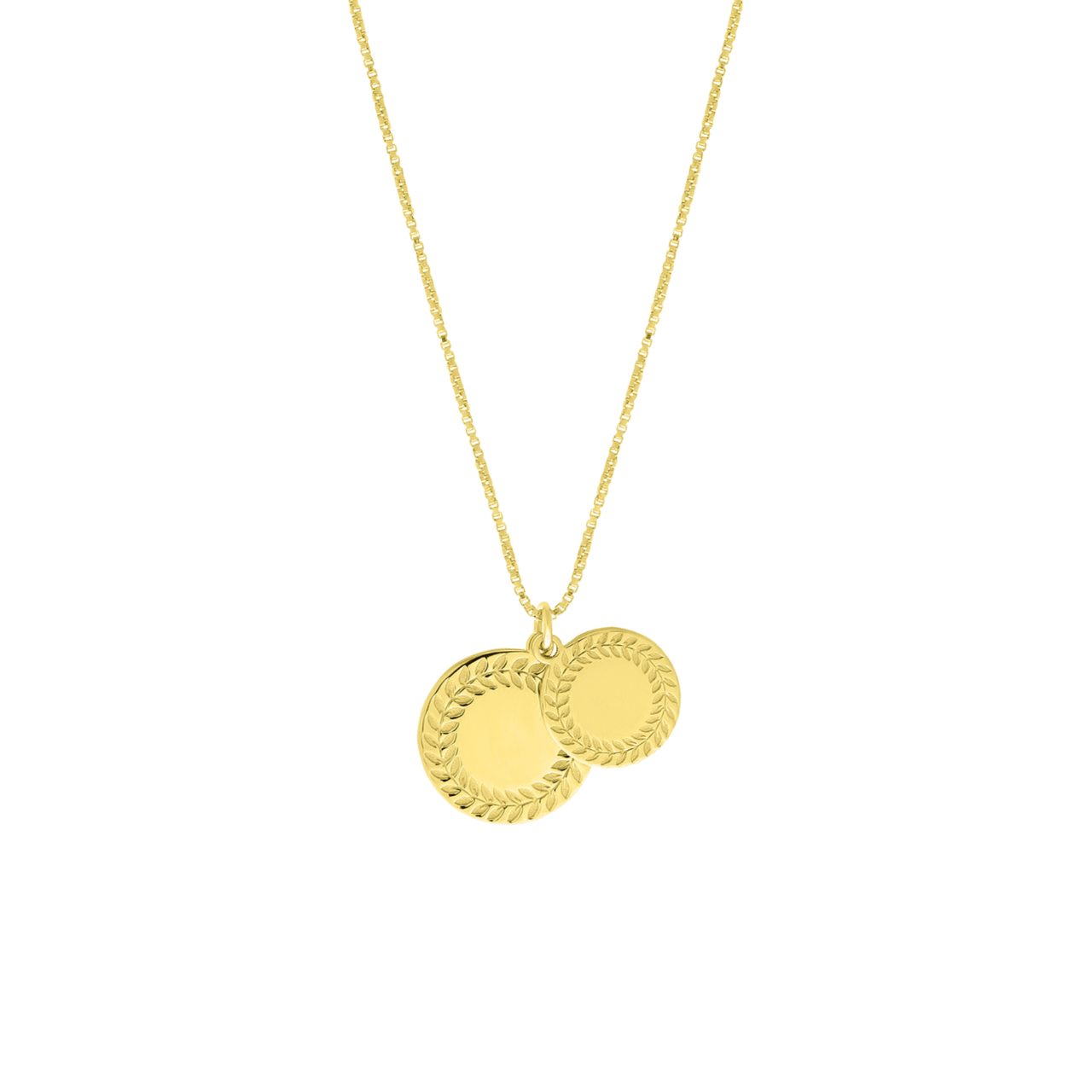 Zilveren ketting&hangers goldplated Romeinse krans