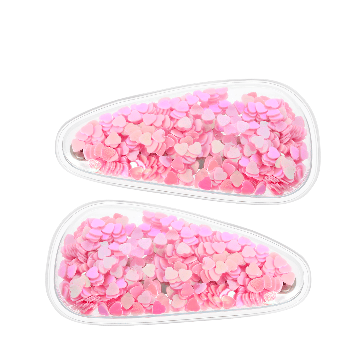 Roze haarclipjes met pailletten